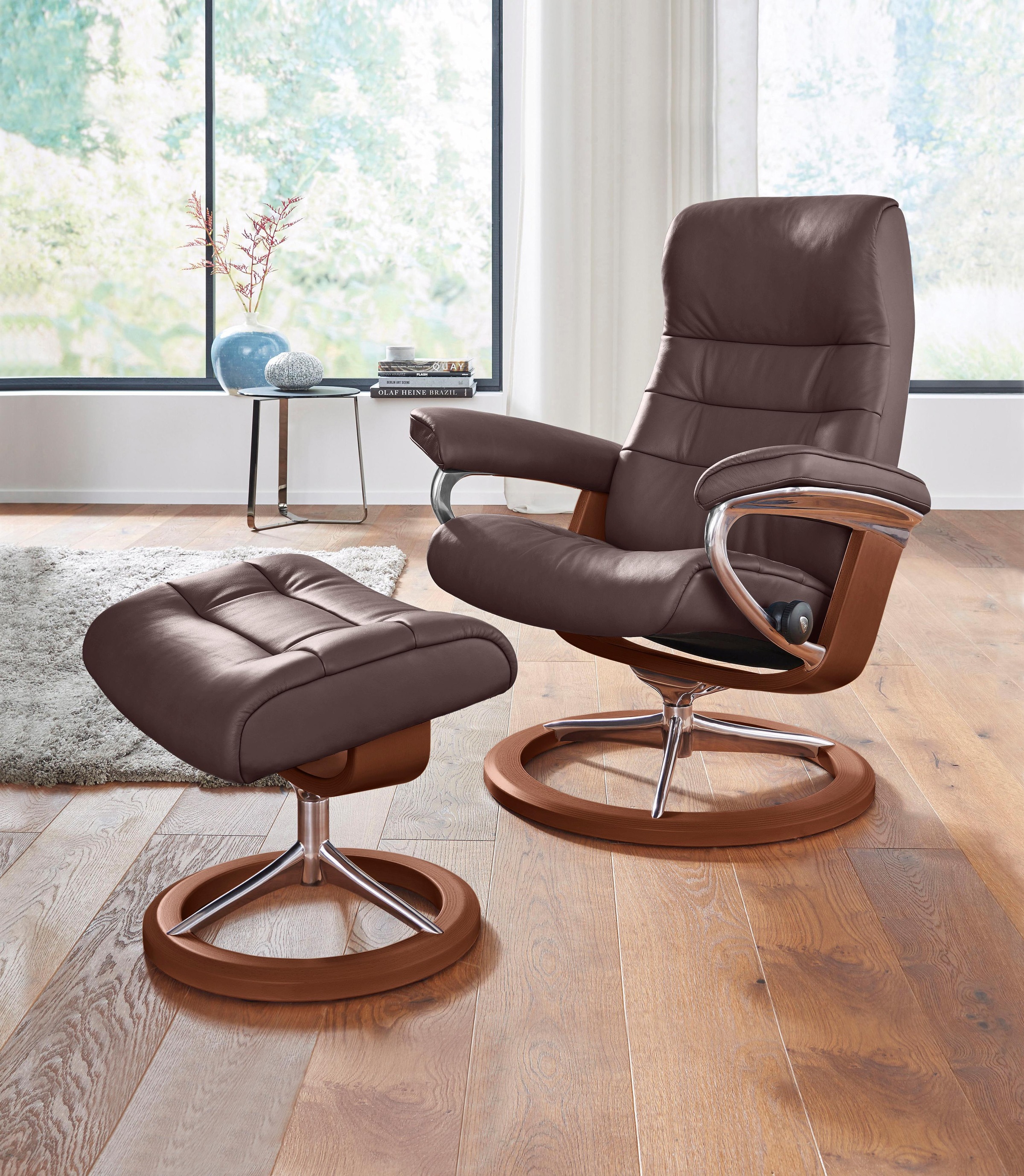 L, mit Base, | Größe »Opal«, BAUR mit Stressless® (Set), Relaxsessel Signature Schlaffunktion