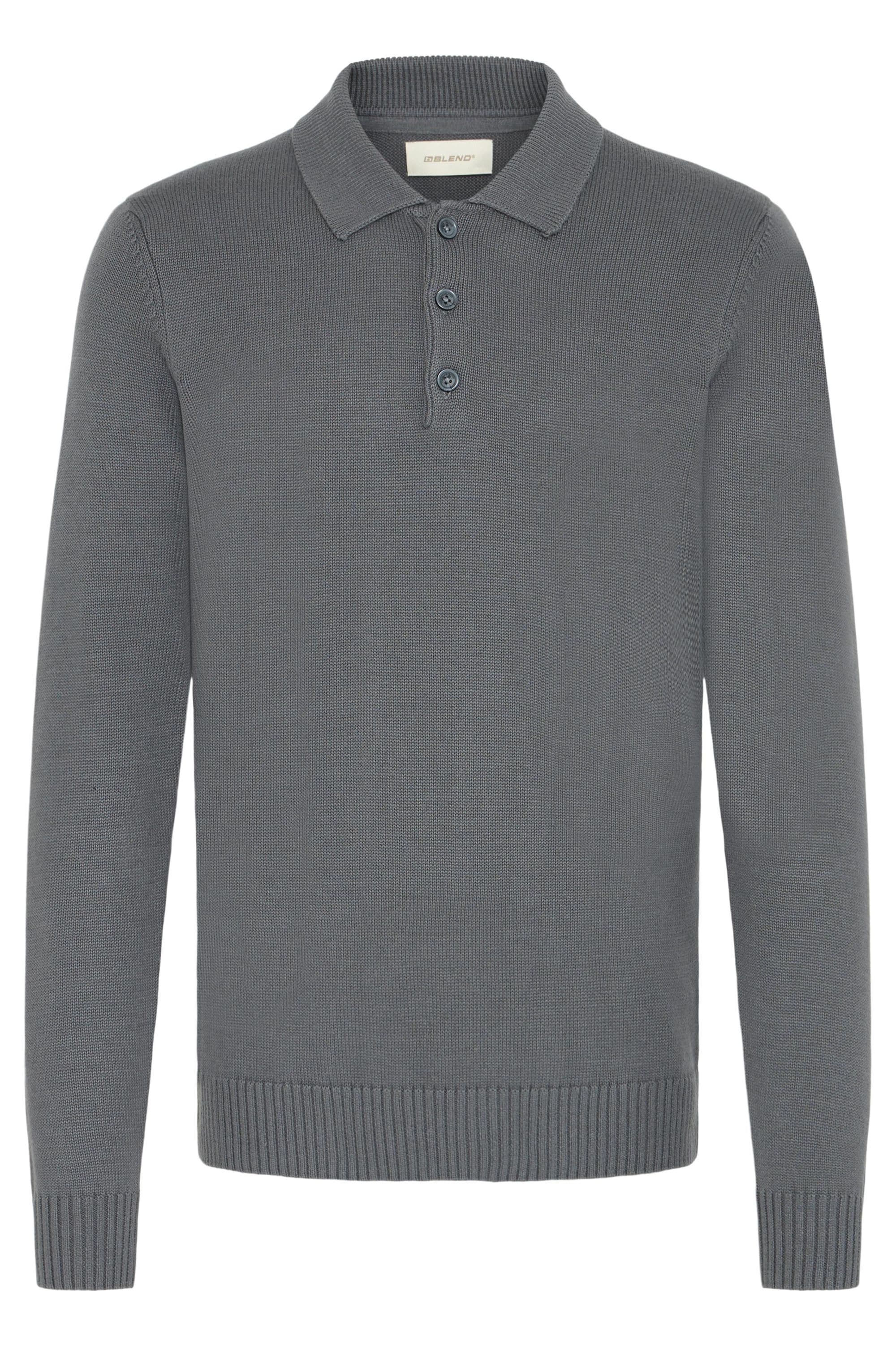 Blend Strickpullover »BHDENO« Stilvoller Strickpullover mit Polo-Kragen