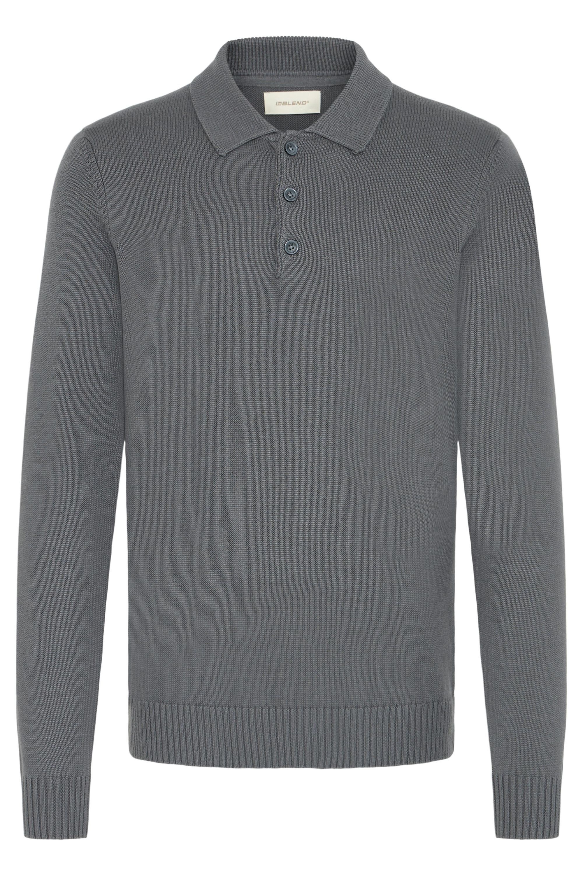 Blend Strickpullover "BHDeno" Stilvoller Strickpullover mit Polo-Kragen günstig online kaufen