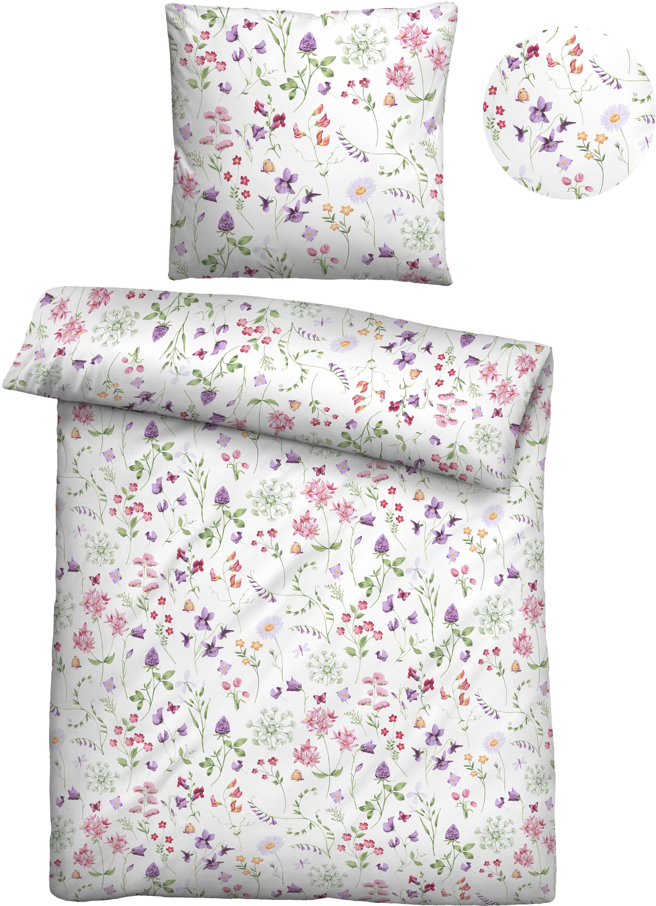 Biberna Bettwäsche "Mikael" 2 Stk. tlg. Linon Qualität aus 100% Baumwolle günstig online kaufen