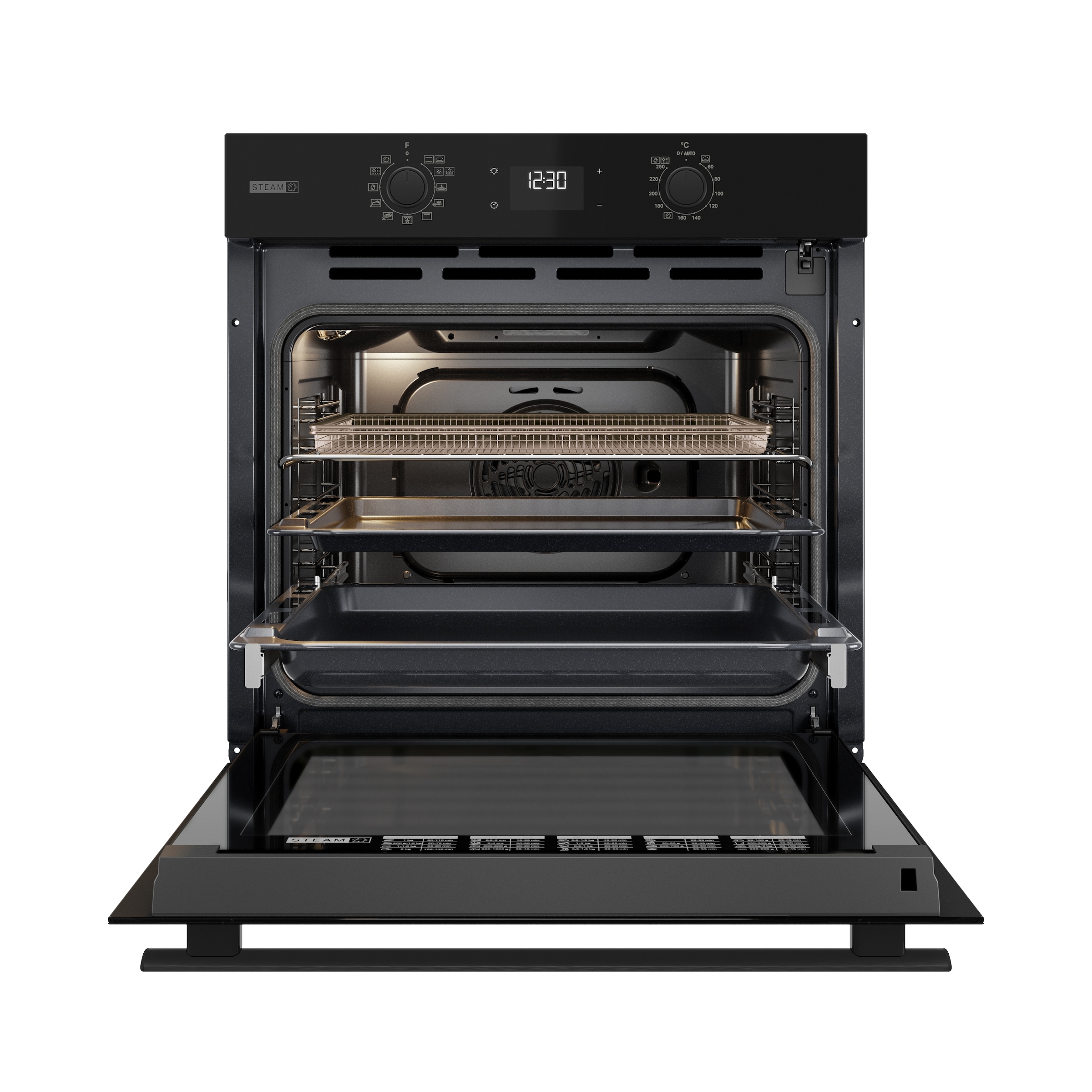 BAUKNECHT Backofen »BBA2S85PU1AK« mit 1-fach-Teleskopauszug mit Pyrolyse-Selbstreinigung AirFry-Funktion – die gesündere Alternative zur Fritteuse