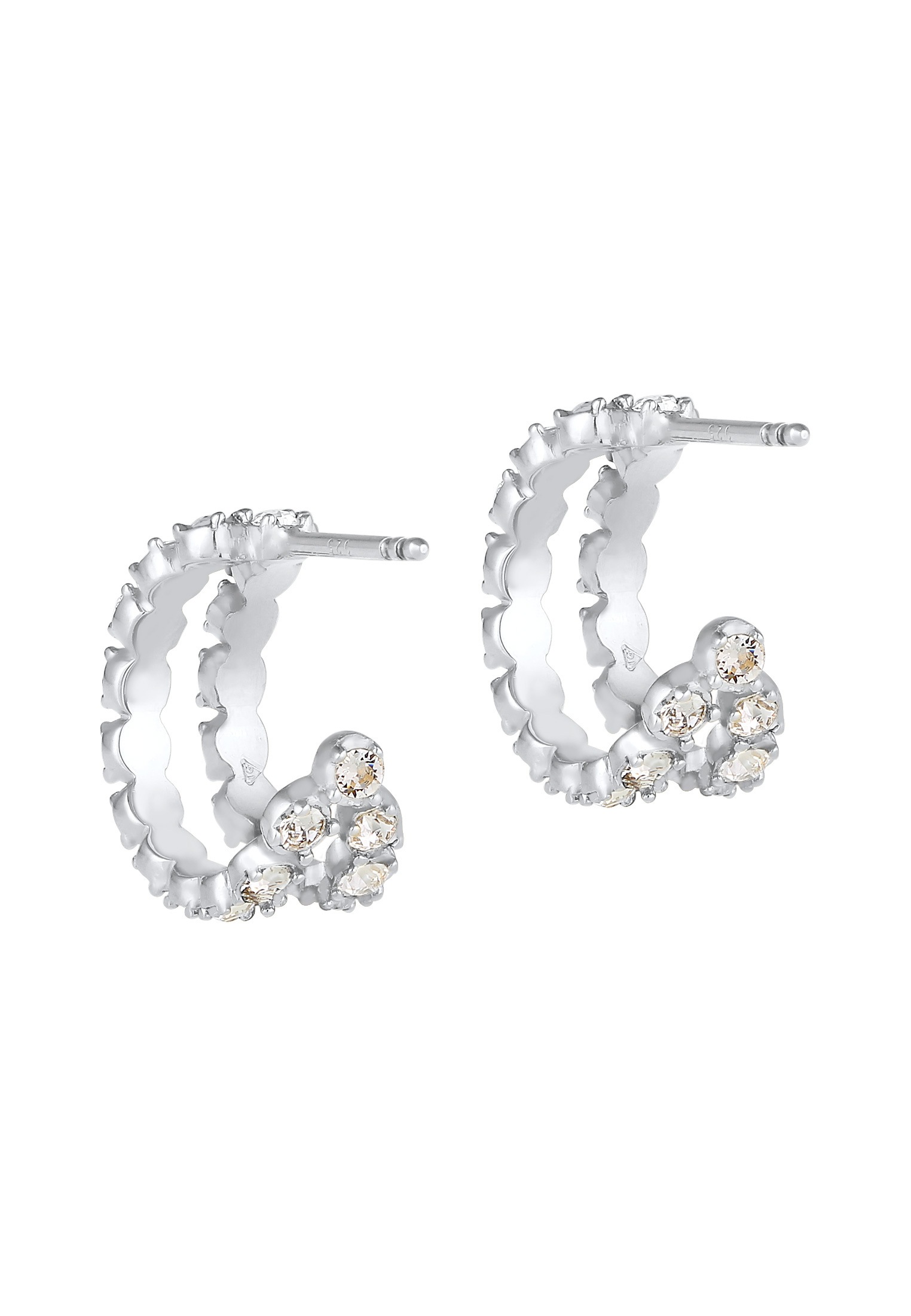Elli Paar Ohrstecker »Creolen Stecker 925 Silber, mit Kristallen von Swarovski®«