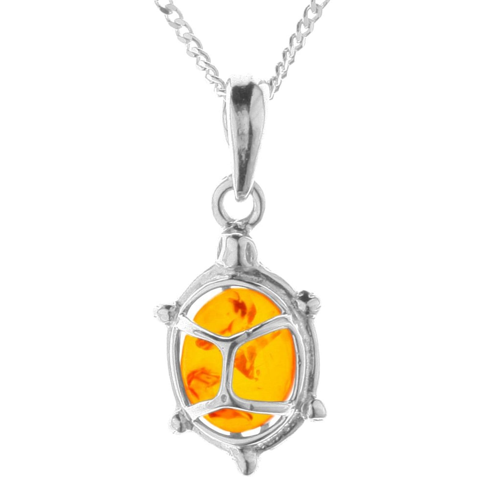 Kette mit Anhänger OSTSEE-SCHMUCK "Ostsee-Schmuck Kette mit Anhänger Schildkröte" Gr. 45, silber, Halsketten, Damen, 45cm, Silber 925 (Sterlingsilber), L: 42