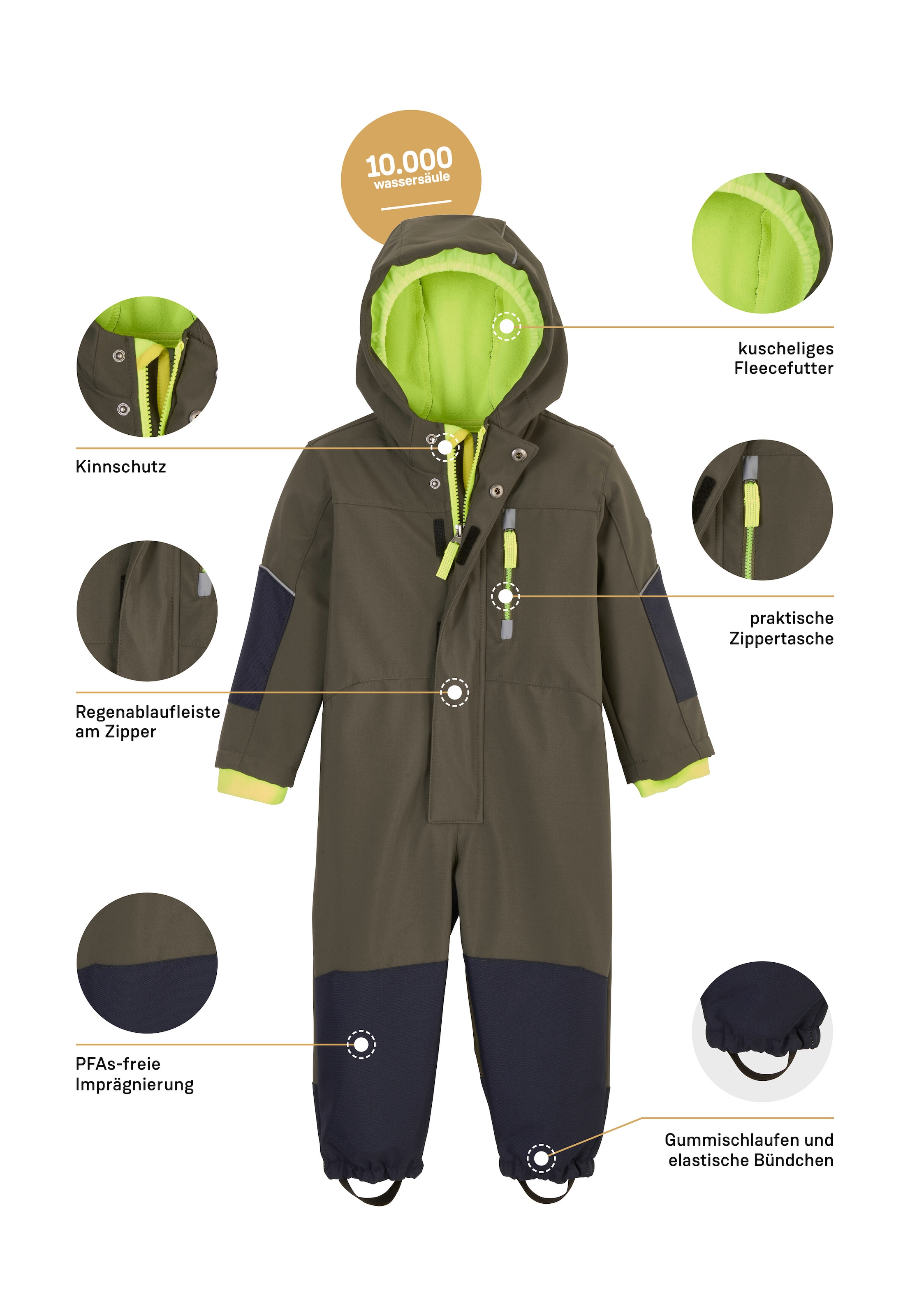 first instinct by killtec Overall »FIOW 10 MNS SFTSHLL ONPC«, Softshell Overall: atmungsaktiv, 10.000 mm Wassersäule, warmes Fleece