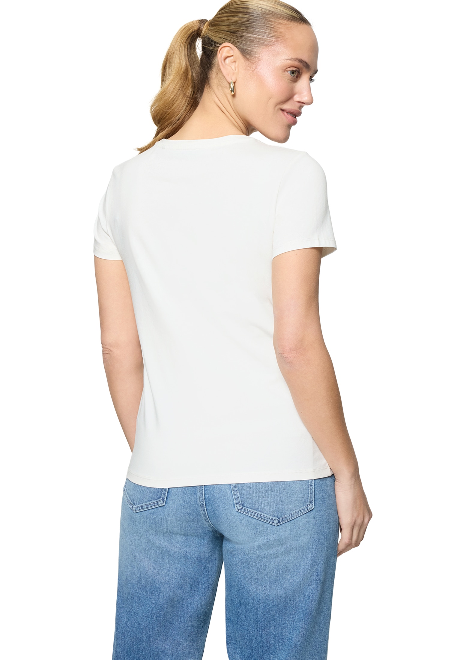 Zero Kurzarmshirt »Damen mit Aufdruck« 1 Glitzer