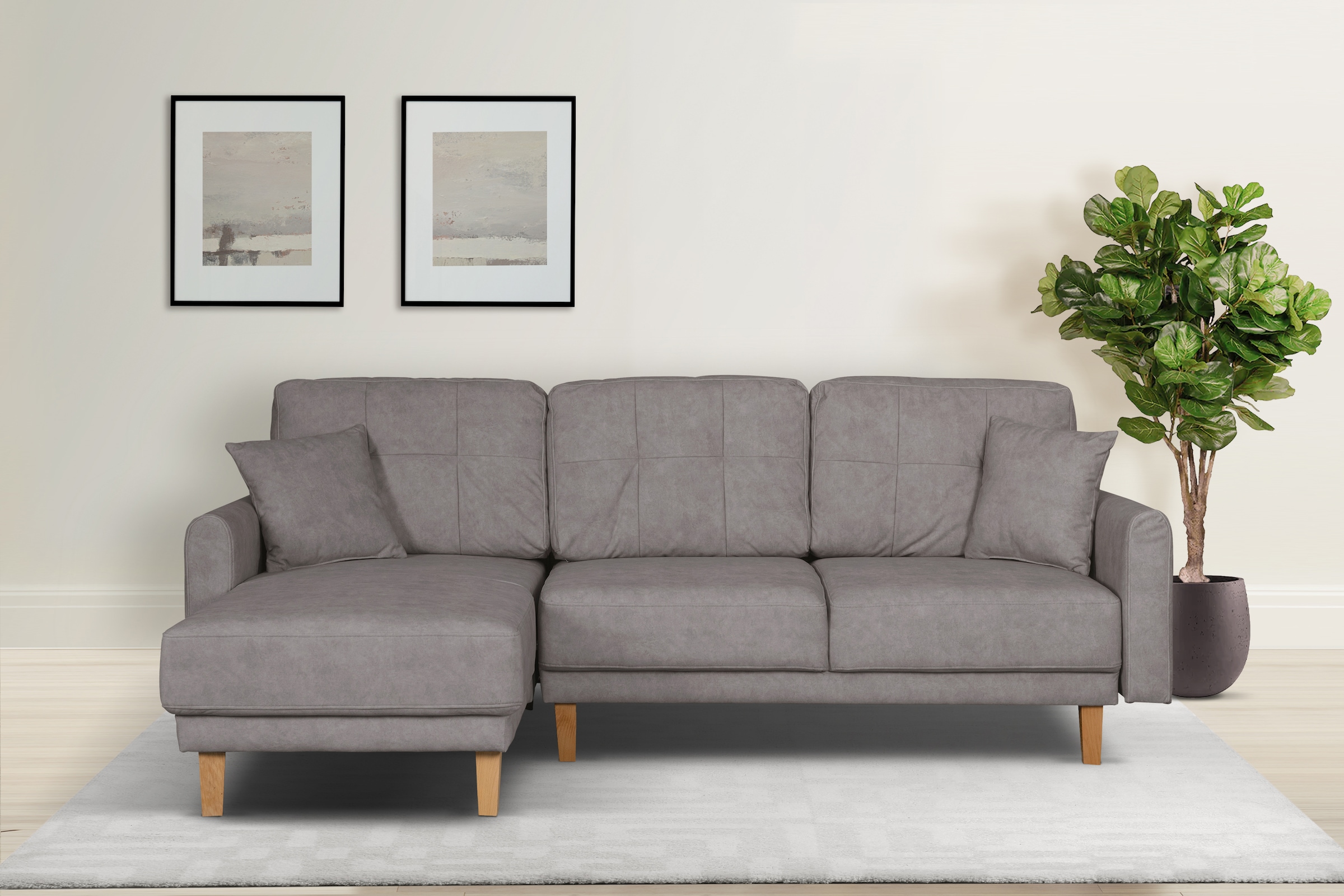 Home affaire Ecksofa "TRIPLO optionale Schlafsofa mit Bettkasten, Maße B/T/ günstig online kaufen