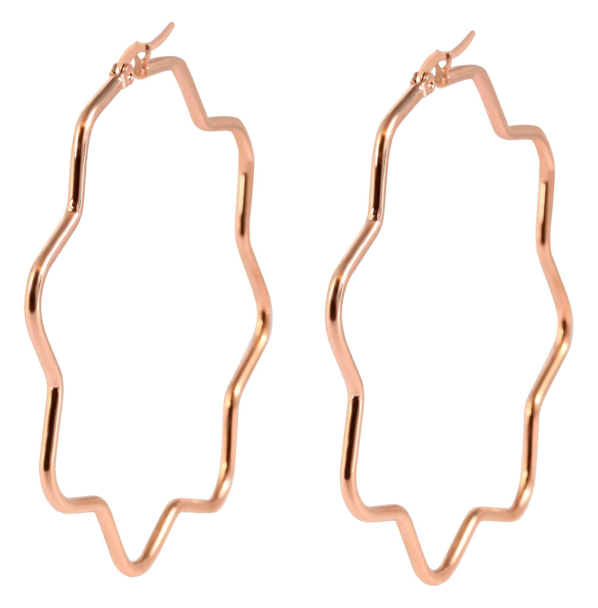 Adelia´s Paar Creolen "Damen Ohrringe – Creole Blume aus Edelstahl" Ein kle günstig online kaufen