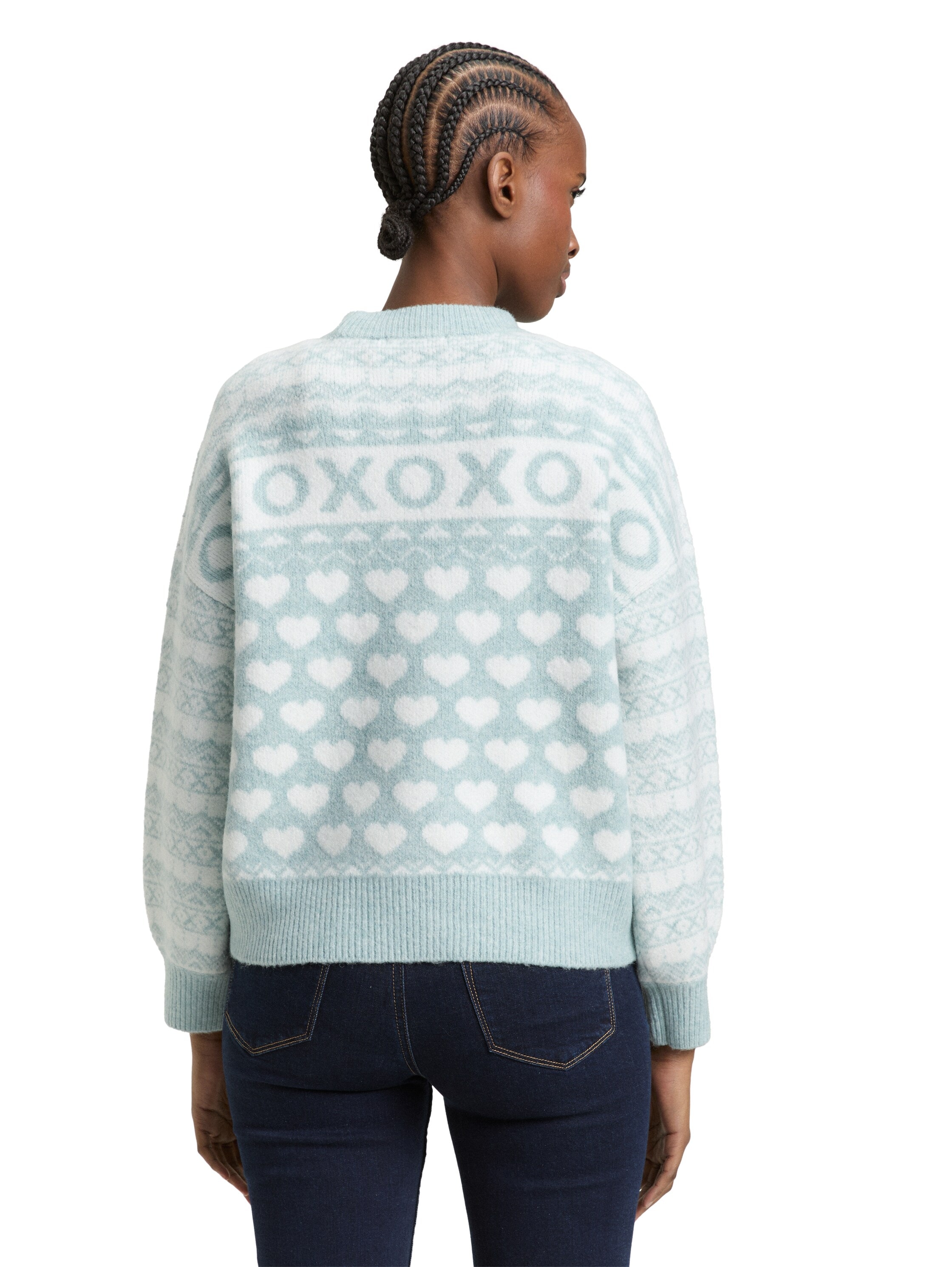 TOM TAILOR Denim Strickpullover mit Allover-Muster