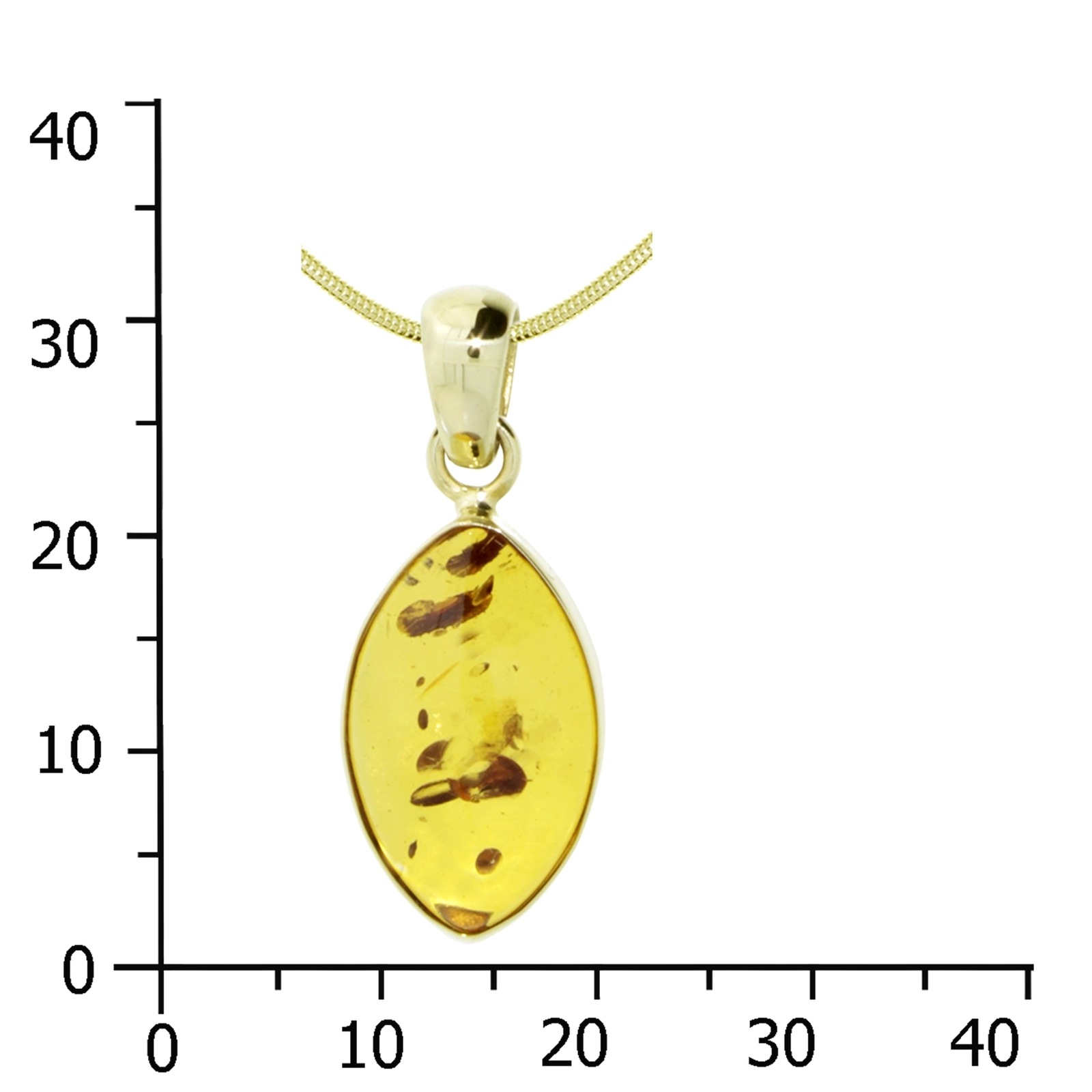 OSTSEE-SCHMUCK Kette und Anhänger Set »- Macy - Gold 333/000 - Bernstein«