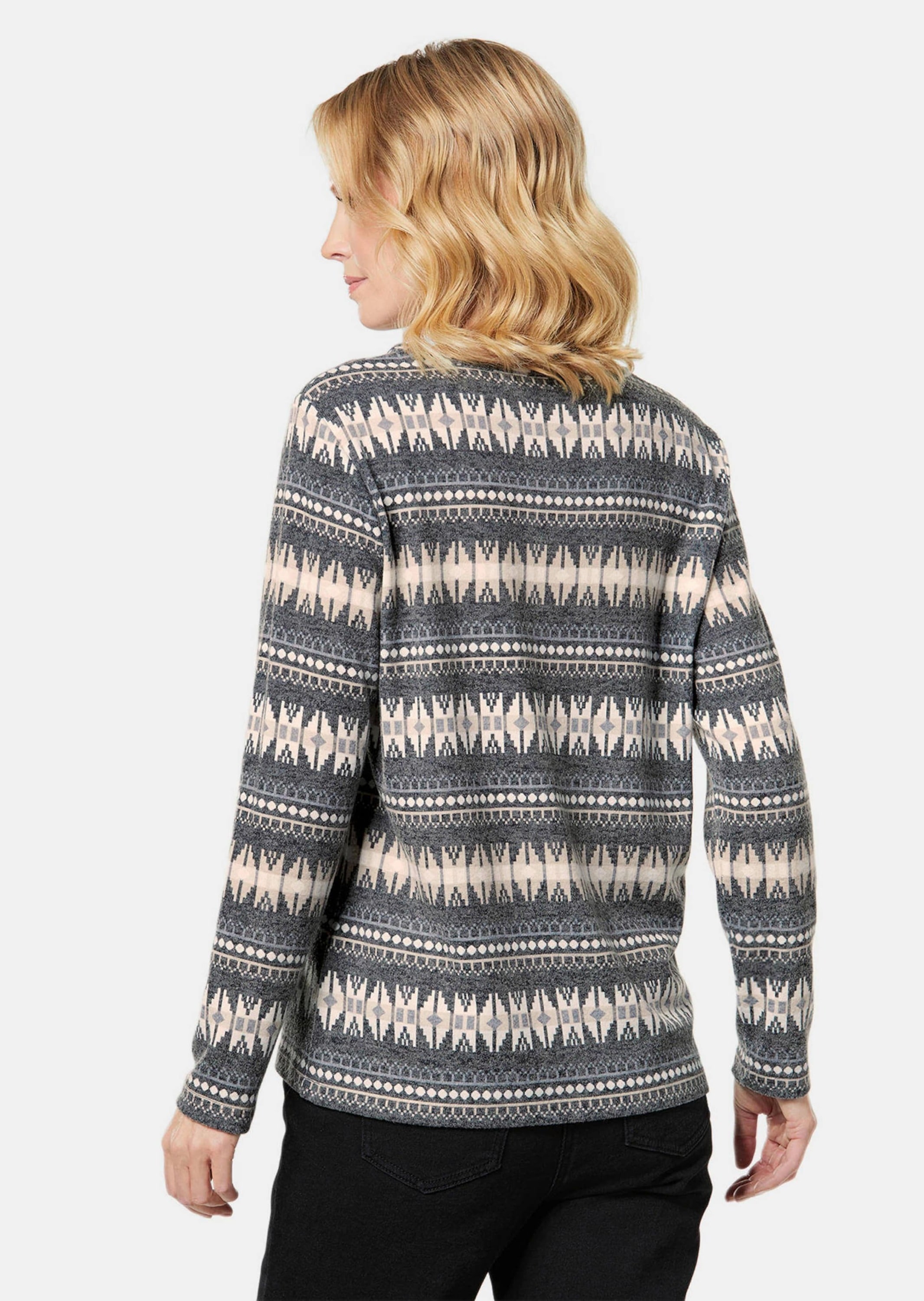 GOLDNER Longpullover »Shirt Kombistarkes Shirt aus flauschiger Ware«