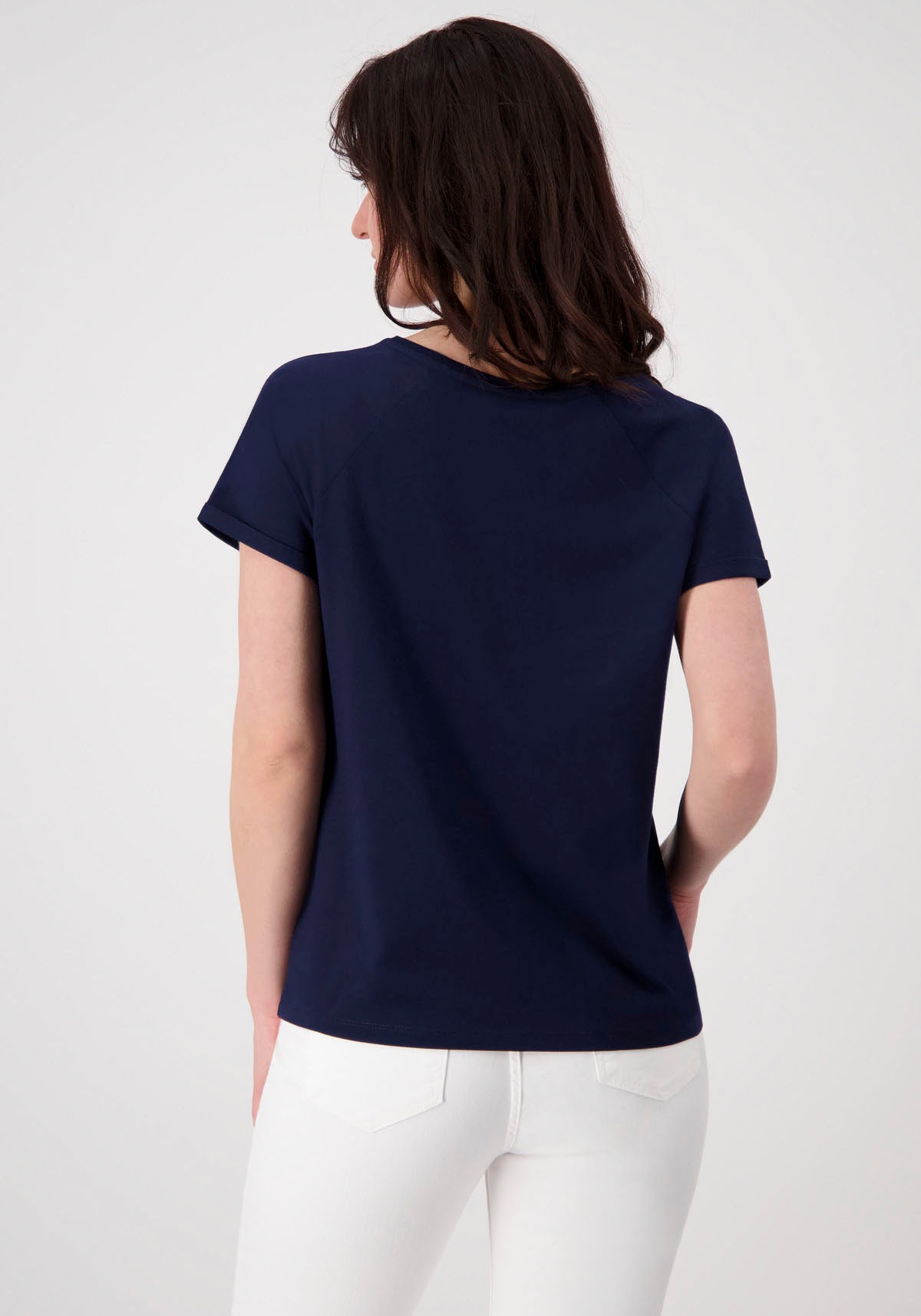 Monari Rundhalsshirt, mit Folienglanzdruck online kaufen | BAUR | T-Shirts