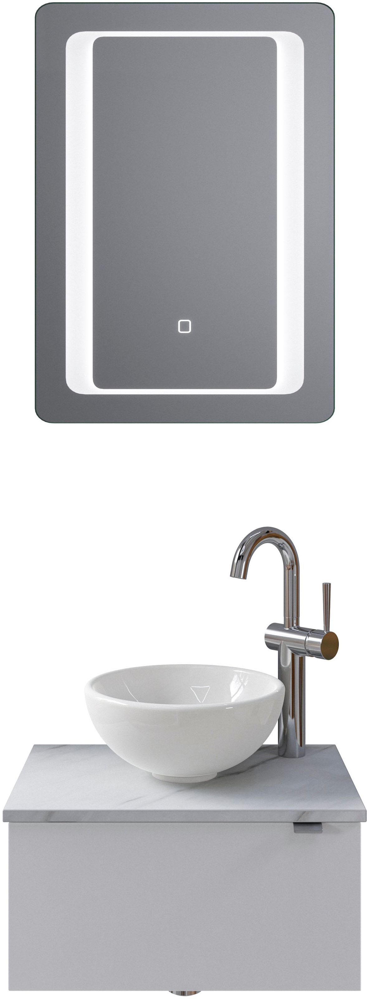 Saphir Badmöbel-Set "Serie 6915" 4 Stk. tlg. Gäste-Bad, 51 cm breit, mit LE günstig online kaufen