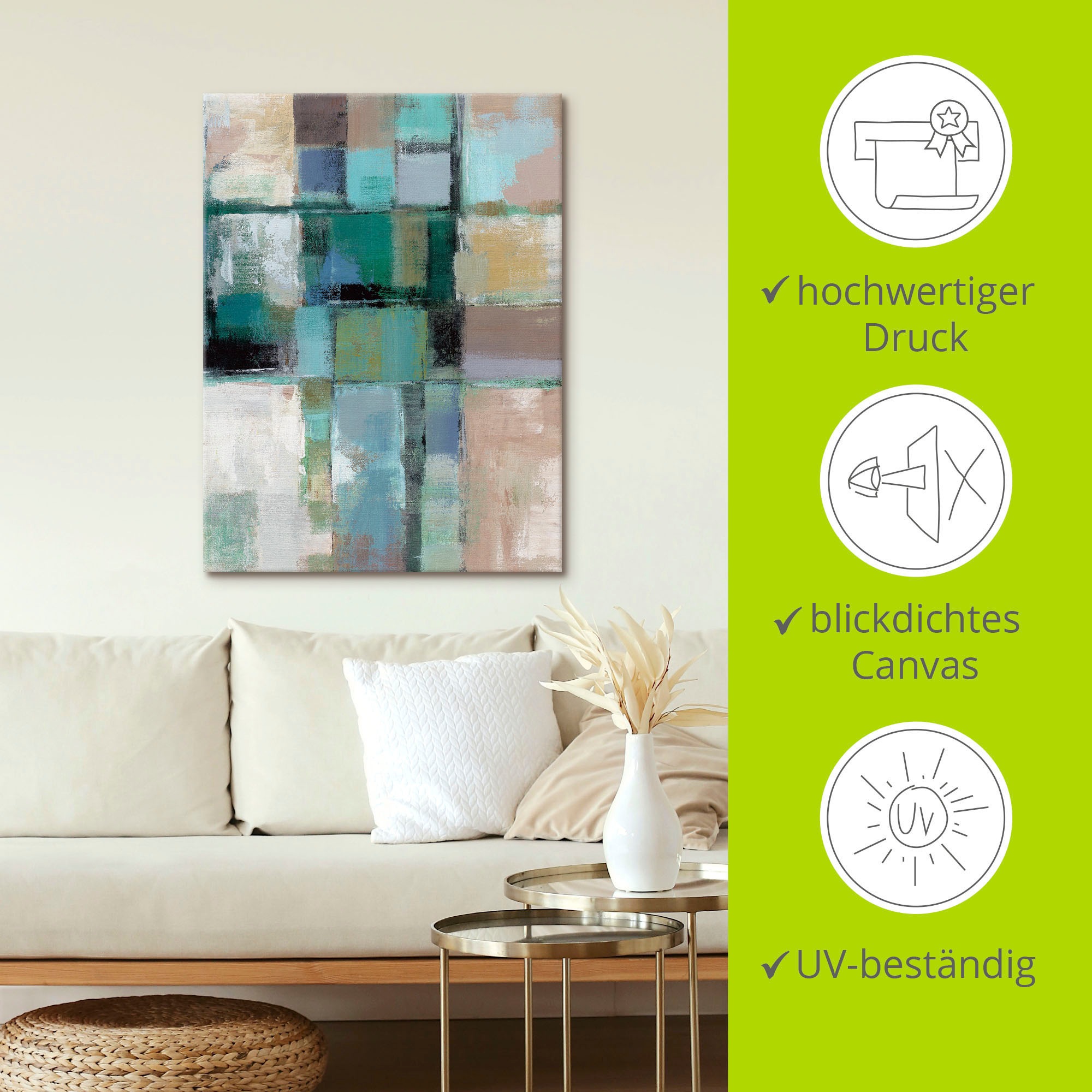 Artland Wandbild »Inselfarben II«, Muster, (1 St.), als Leinwandbild, Poster in verschied. Größen