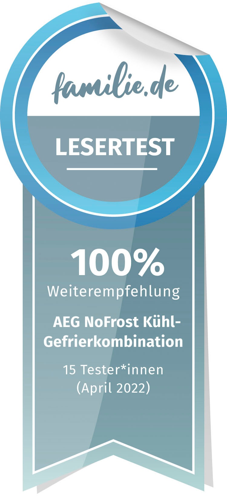 AEG Kühl-/Gefrierkombination »RCB736D5«, RCB736D5MB, 201 cm hoch, 59,5 cm breit