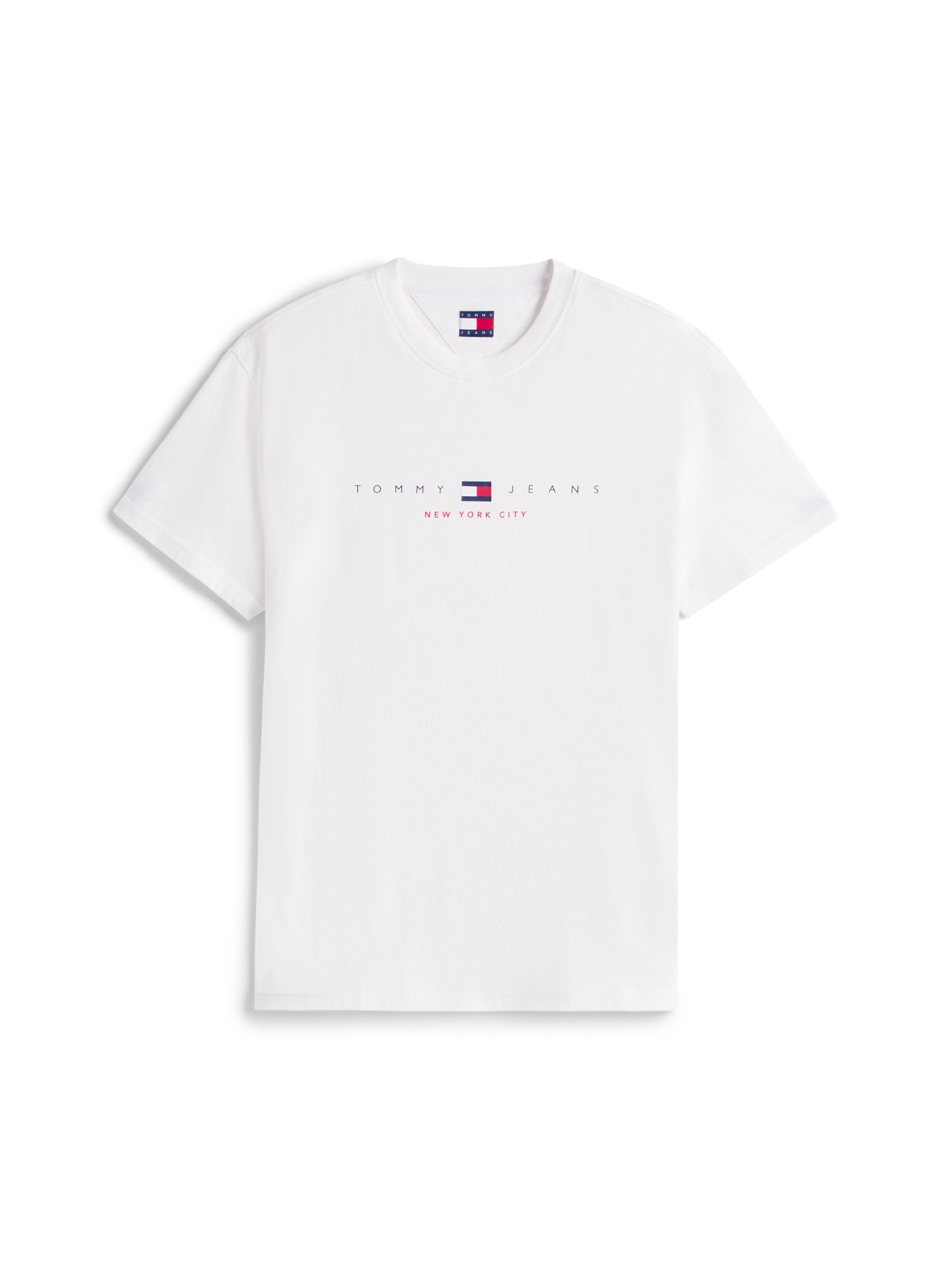 Tommy Jeans T-Shirt »TJM REG FLAG LINEAR SS TEE EXT«, Mit Rundhalsausschnitt