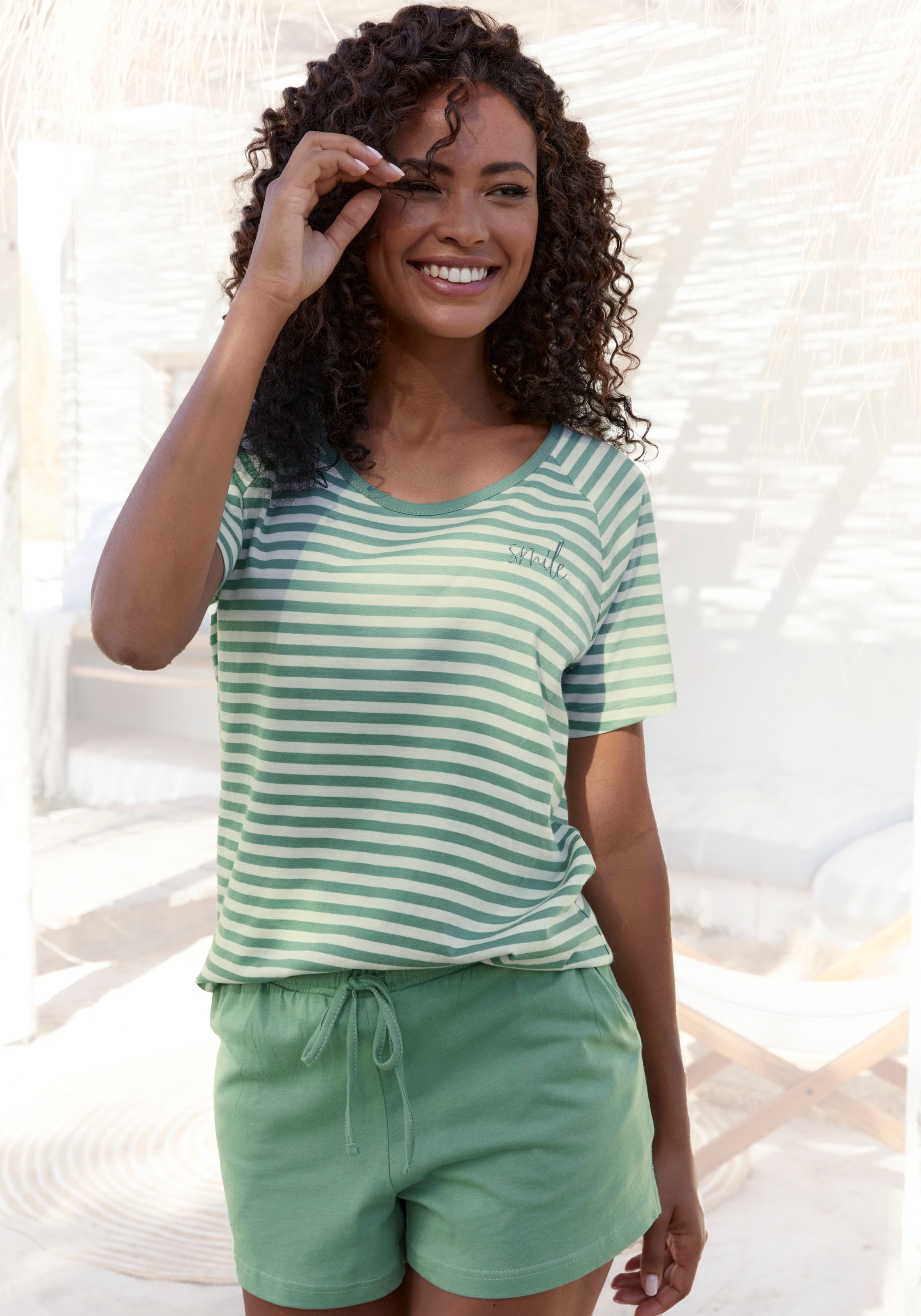 Vivance Dreams Shorty 2-teilig, 2 tlg. mit schönem Streifenmuster günstig online kaufen