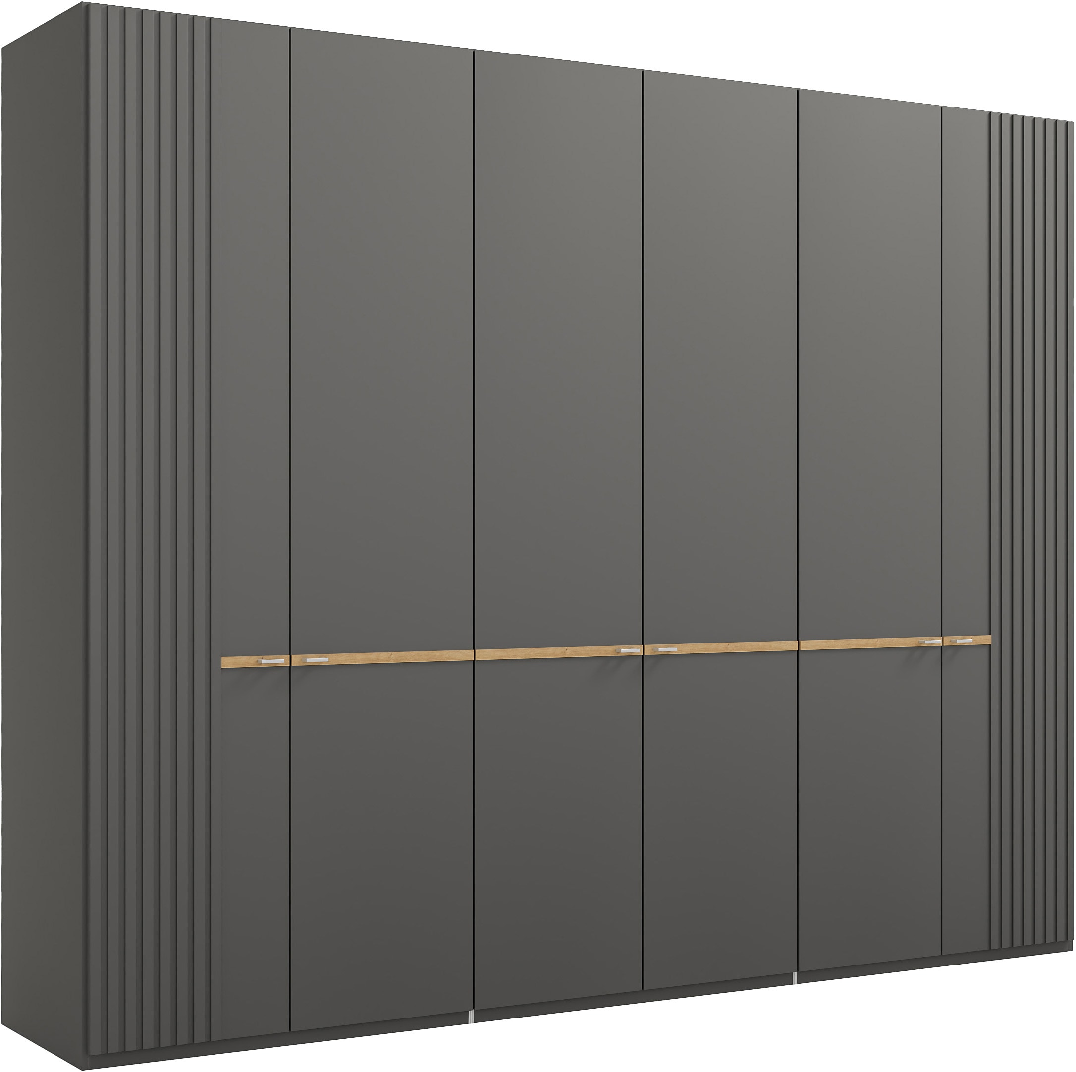 Musterring Kleiderschrank "Isabelle" Lamellen in Korpusfarbe, Griffe in silber, versch. Größen und Farben