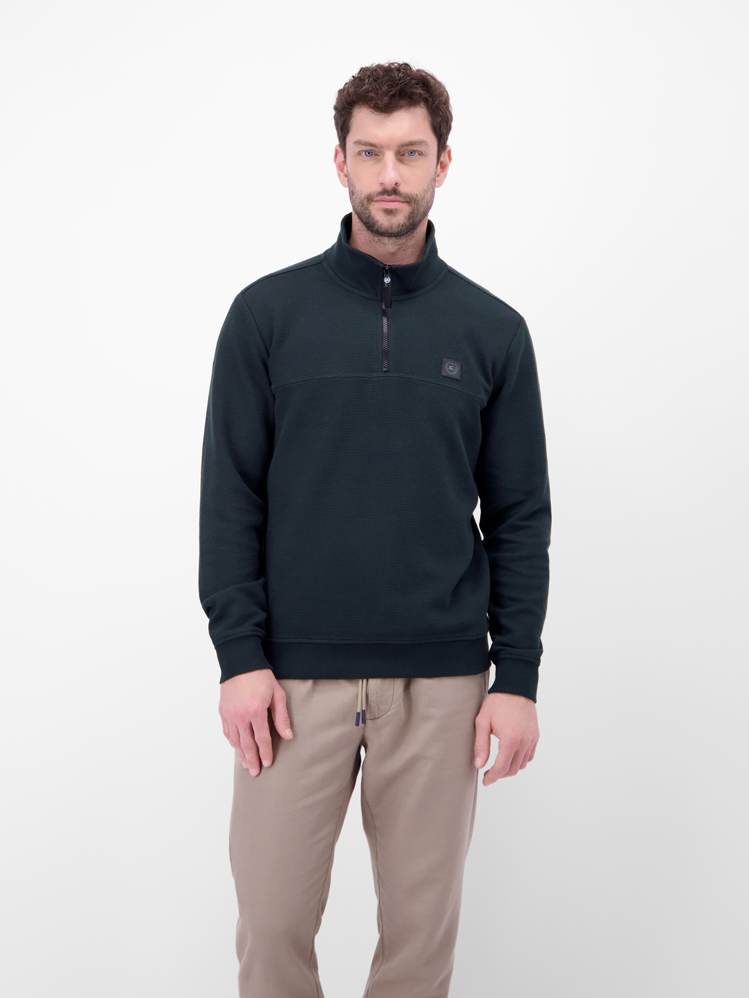 LERROS Sweatshirt "Troyer in Sweatqualität mit Waffelstruktur" günstig online kaufen