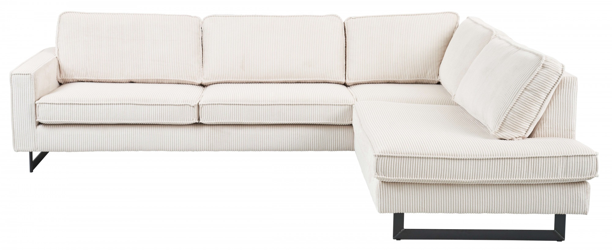 Places of Style Ecksofa "Pinto, 290 cm, Cord, Chenille, Lederoptik, Ottoman günstig online kaufen