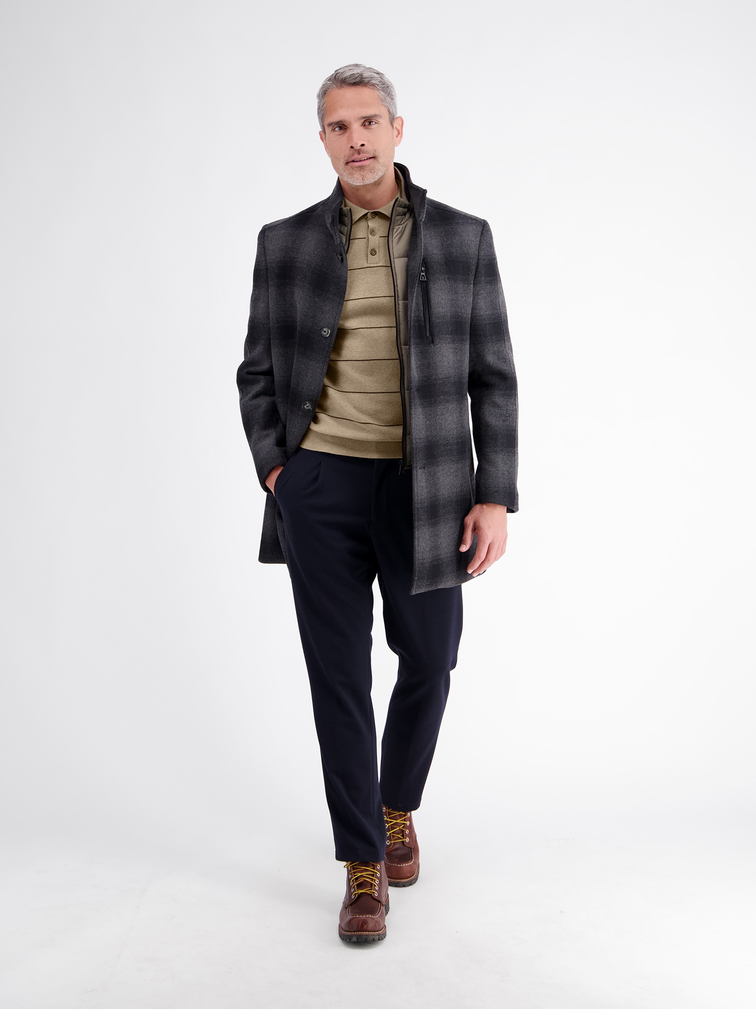 LERROS Poloshirt »Strick-Polo-Shirt mit Streifenmuster aus reiner Baumwolle«