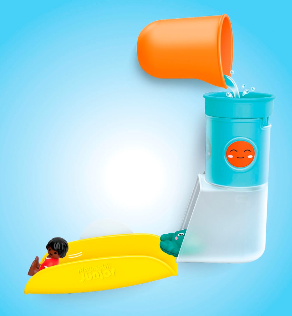 Playmobil® Konstruktions-Spielset »Wasserfalltank mit Rutsche (71775), Junior Aqua«, (8 St.), Badespielzeug; Made in Europe