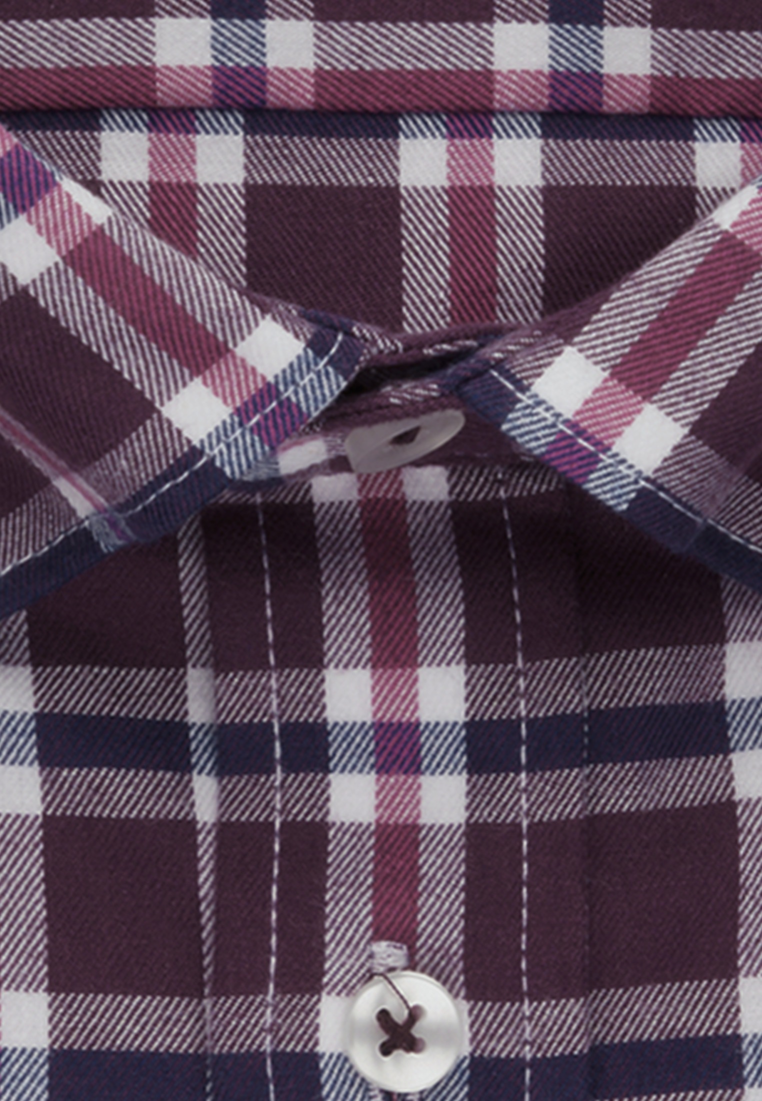 seidensticker Flanellhemd »Slim«, Slim Langarm Button-Down-Kragen Karo