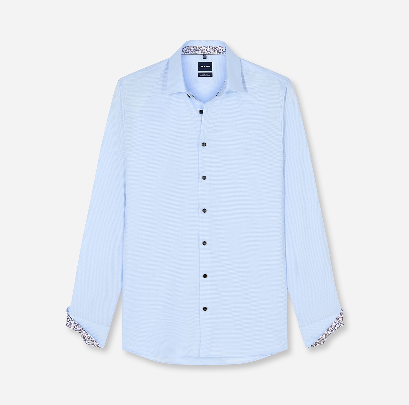 OLYMP Langarmhemd "No. Six" Businesshemd, Kentkragen, Super Slim