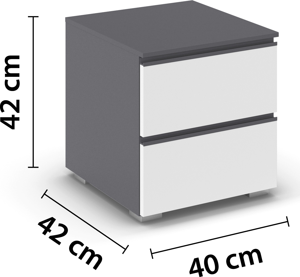 rauch Nachtkommode »Nachttisch Nachtkonsole Nachtschrank MAINZ« Breite 40 cm,  zwei praktische und geräumige Schubladen MADE IN GERMANY