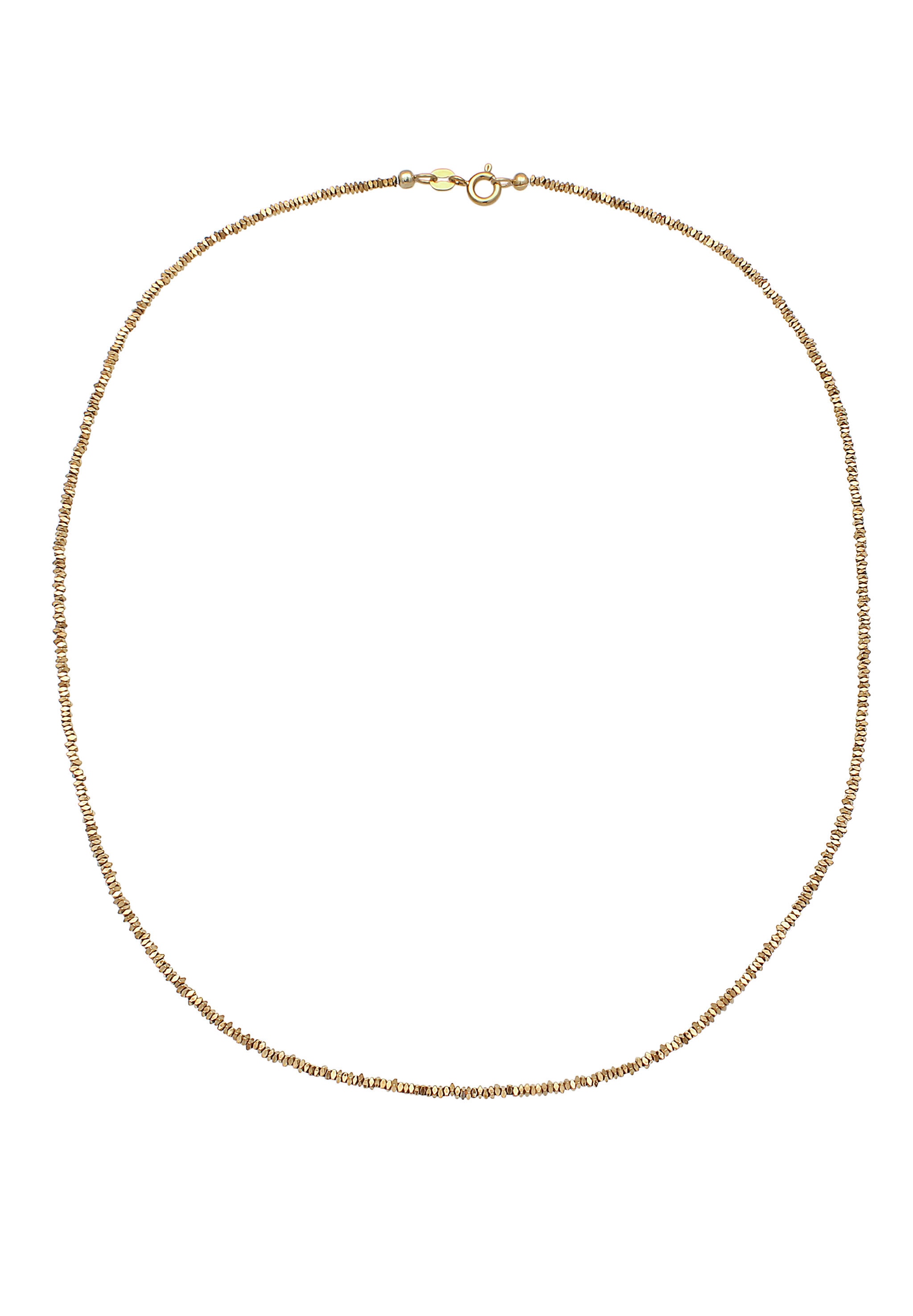 Elli Silberkette »Halskette Perlen Synthetischer Hämatit Gold 925 Sterling Silber vergoldet«