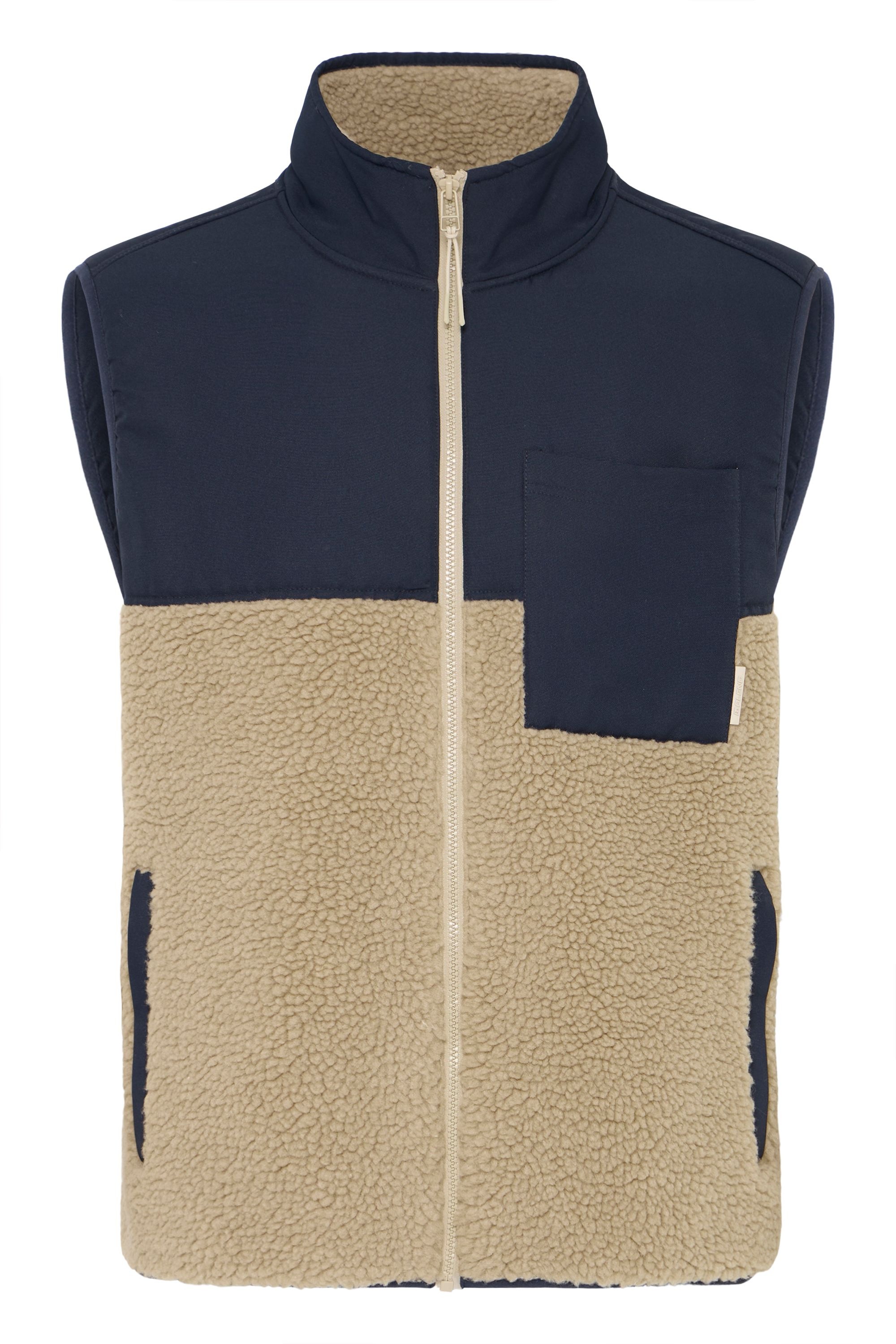 Blend Plüschweste "BHErmin" Sportliche Teddy-Weste in Colorblock-Optik günstig online kaufen