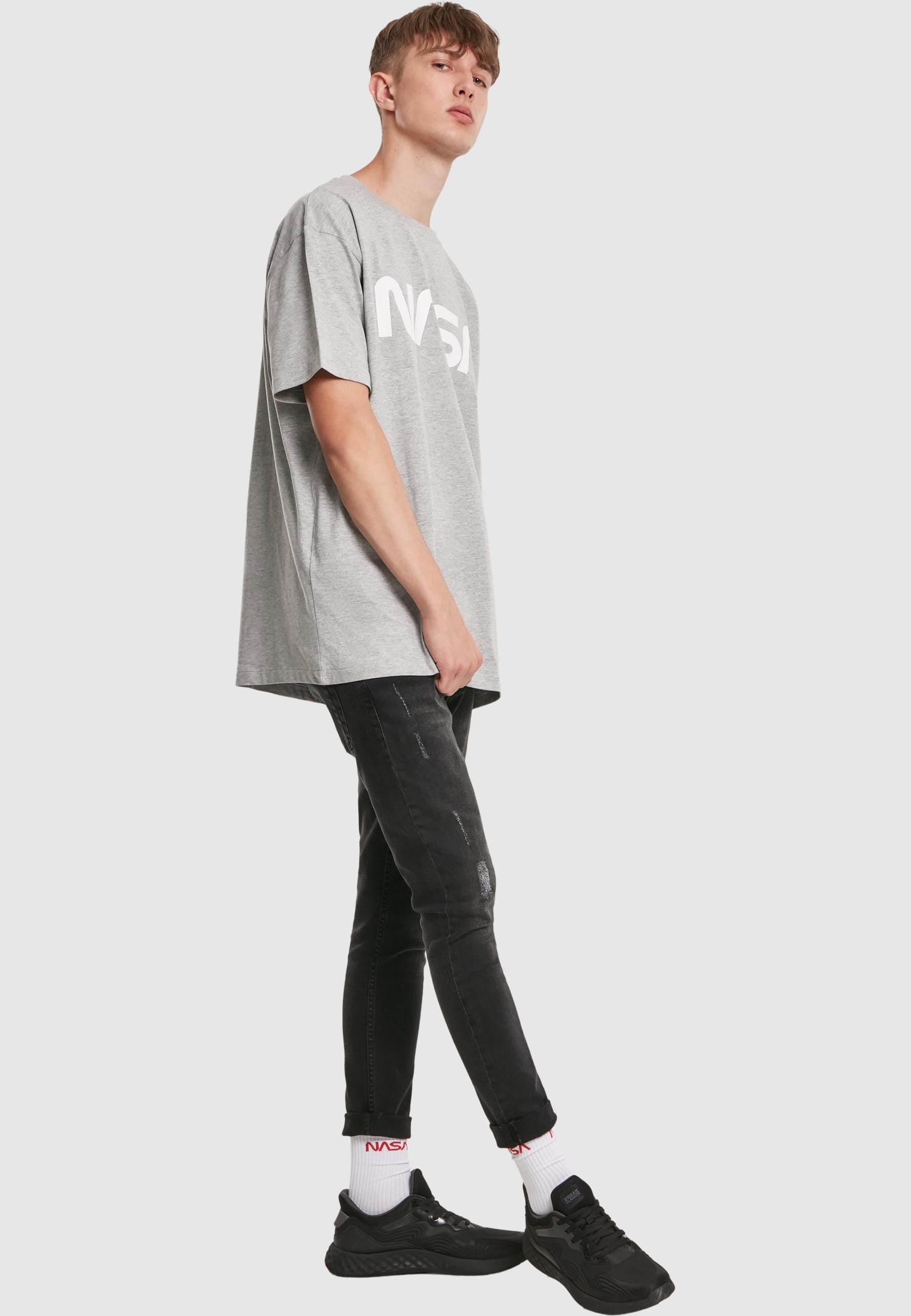 MisterTee Langarmshirt »MisterTee Herren NASA Heavy Oversized Tee«, (1 tlg.)