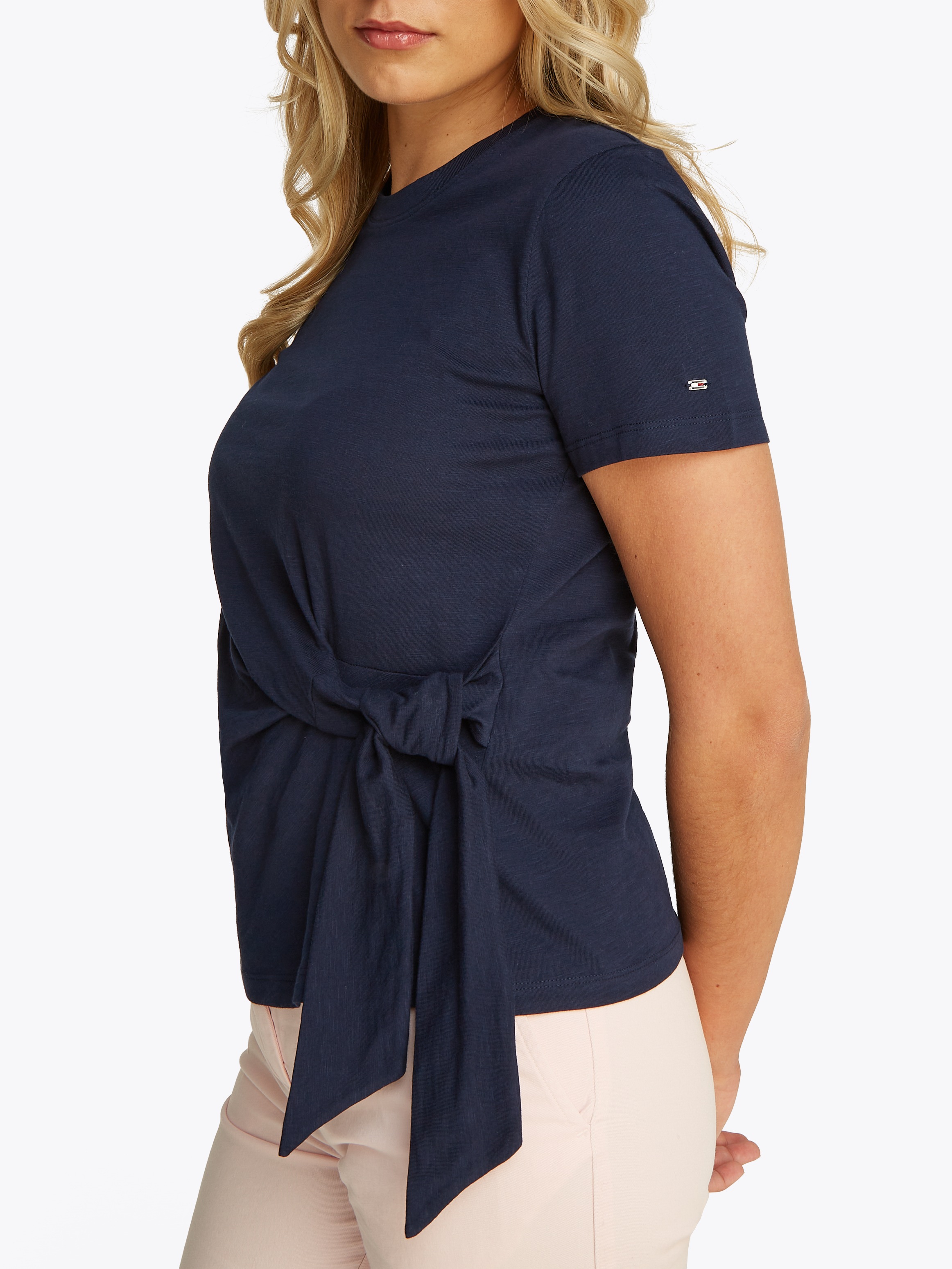 Tommy Hilfiger T-Shirt »KNOT BOAT-NK SS TEE«, in asymmetrischer Form
