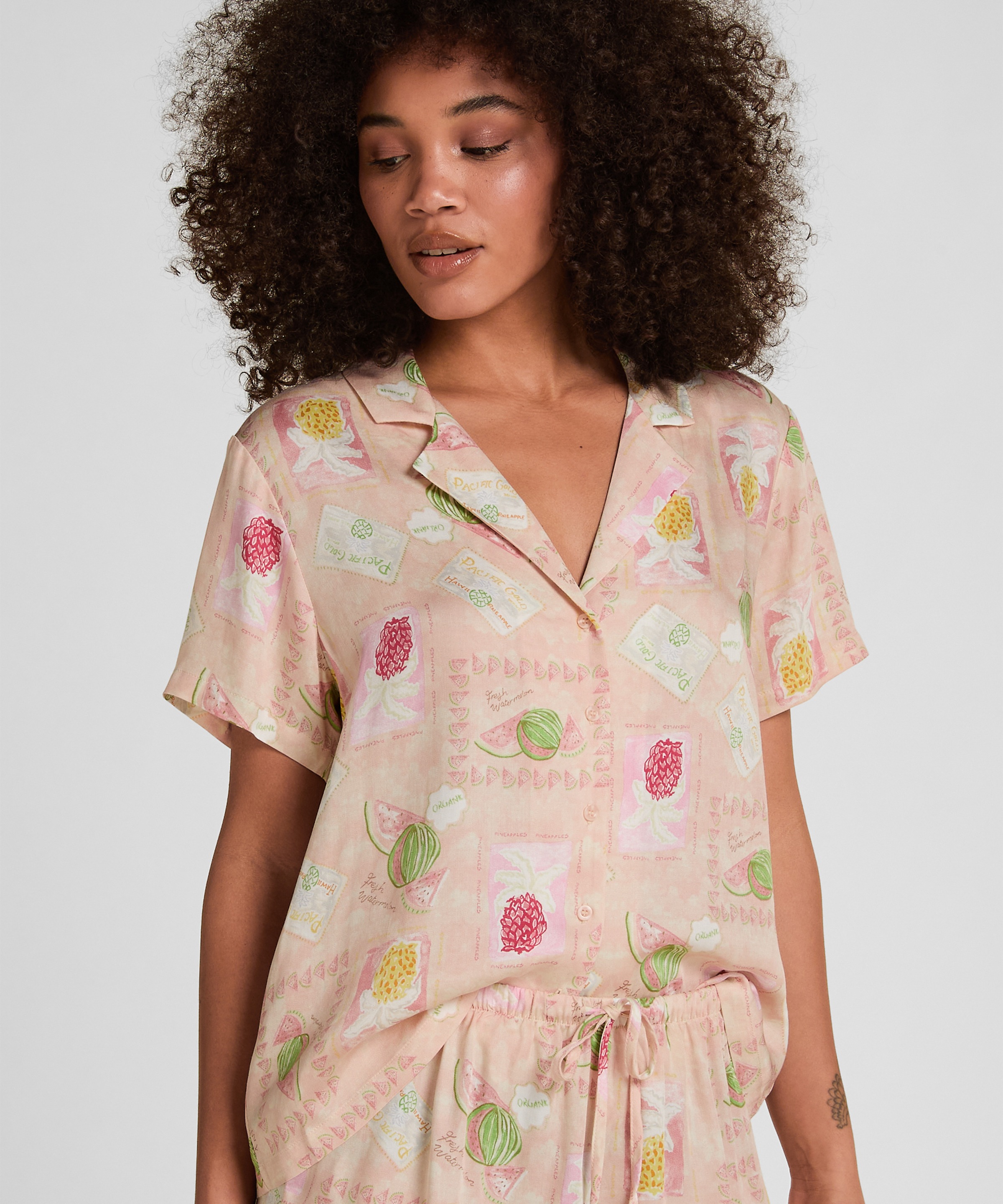 Hunkemöller Pyjama "Satinjacke"