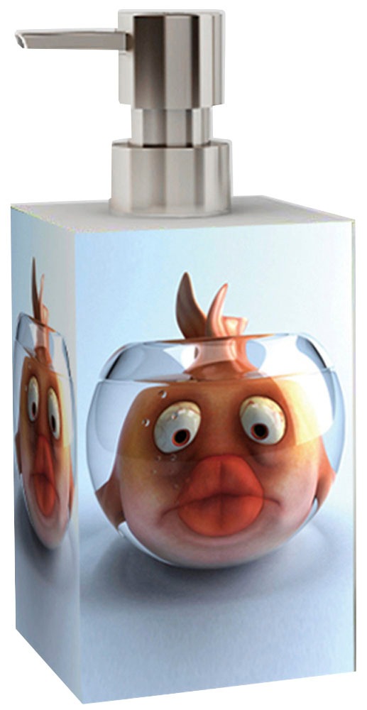 Sanilo Badaccessoire-Set »Goldfisch« bestehend aus WC-Sitz, Badteppich, Stöpsel, Seifenspender, WC-Bürste