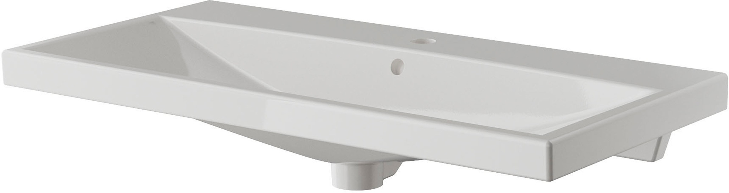 Saphir Badmöbel-Set »Serie 4035 2-teilig, Keramikwaschtisch mit LED-Spiegel, 90 cm breit«, (Set), Badezimmer-Set inkl. Türdämpfer, 2 Schubladen, Waschplatz