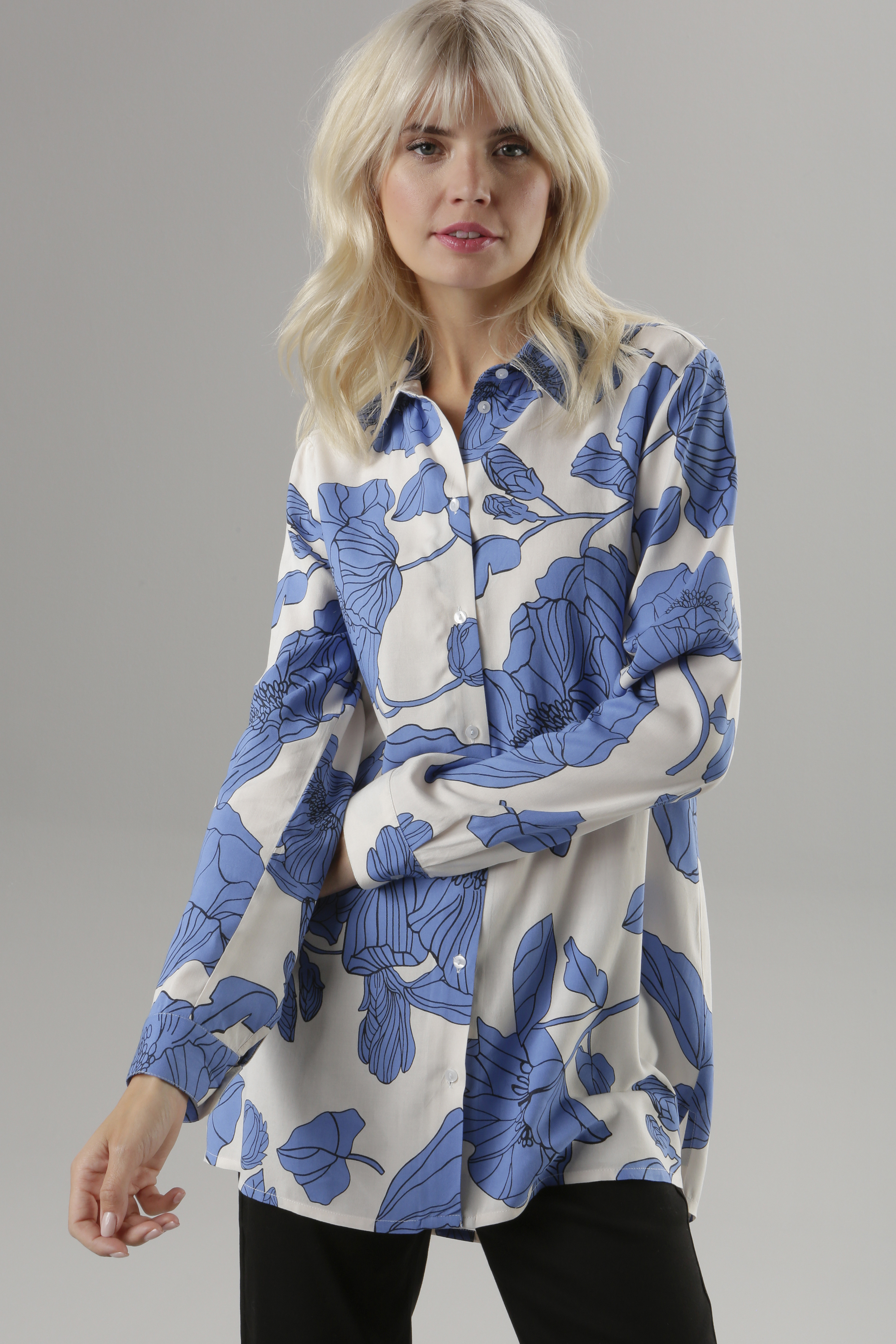 Hemdbluse, hinten länger als vorne - NEUE KOLLEKTION