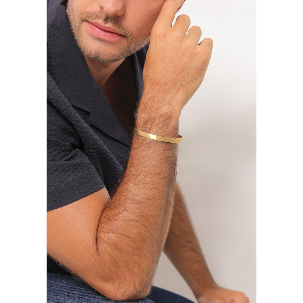 Kuzzoi Armband »Herren Basic Bangle Matt 925 Silber«