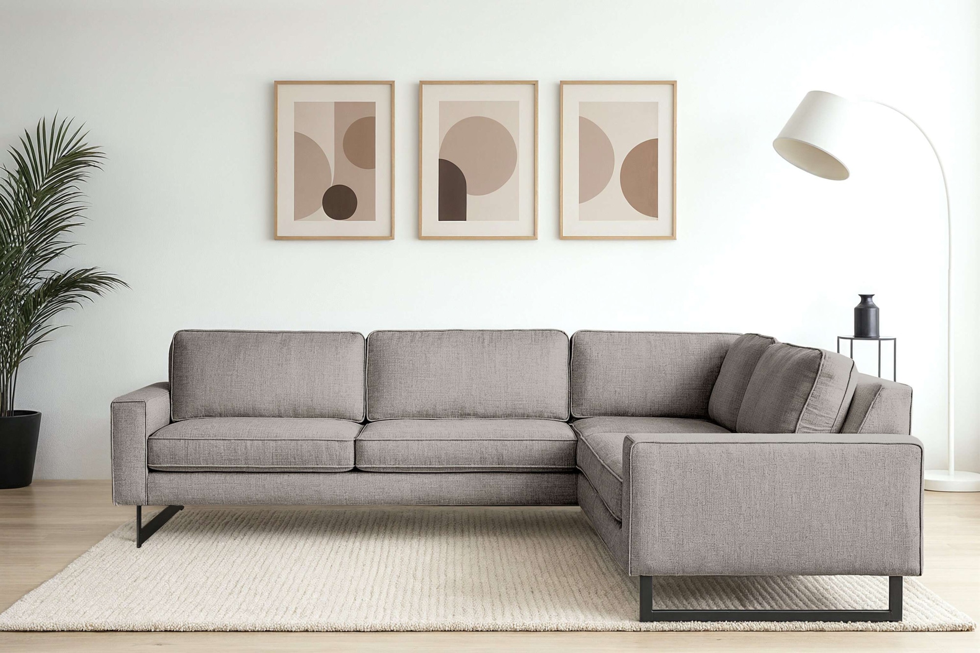 PLACES OF STYLE Ecksofa "Pinto, XXL, 250/290 cm, langer Schenkel, Ottomane" günstig online kaufen