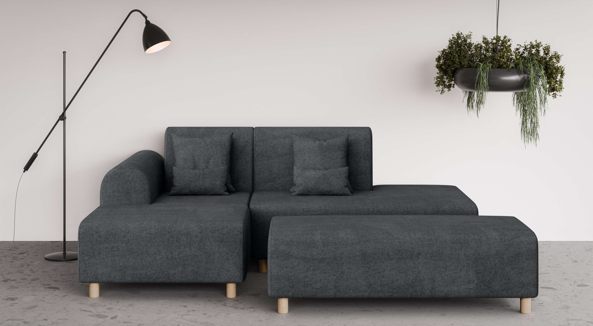 OTTO home Ecksofa "Suyala" L-Form mit Hocker günstig online kaufen