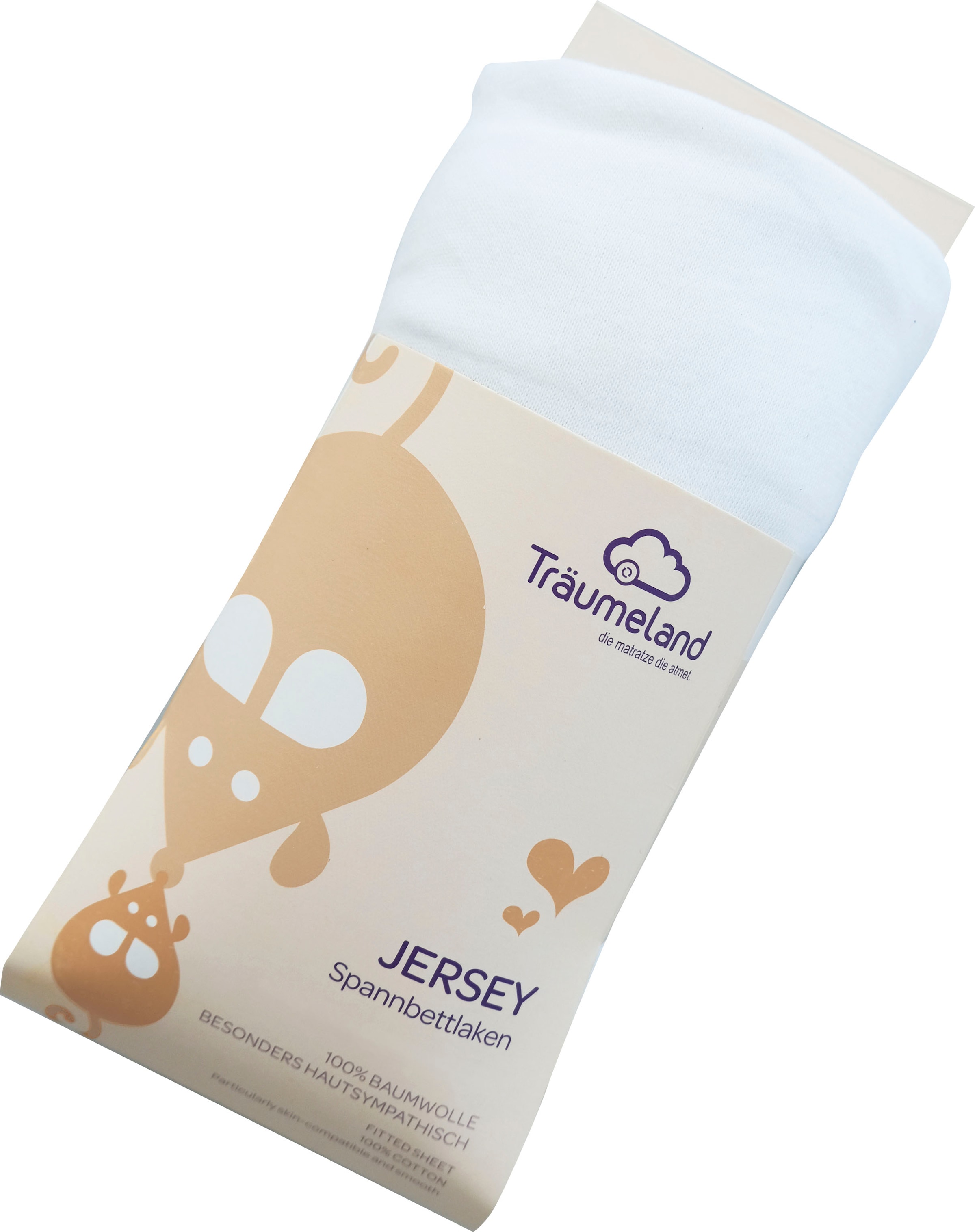 Träumeland Bettlaken "kuschelweiches Spannbetttuch Jersey" aus 100% kuschel günstig online kaufen