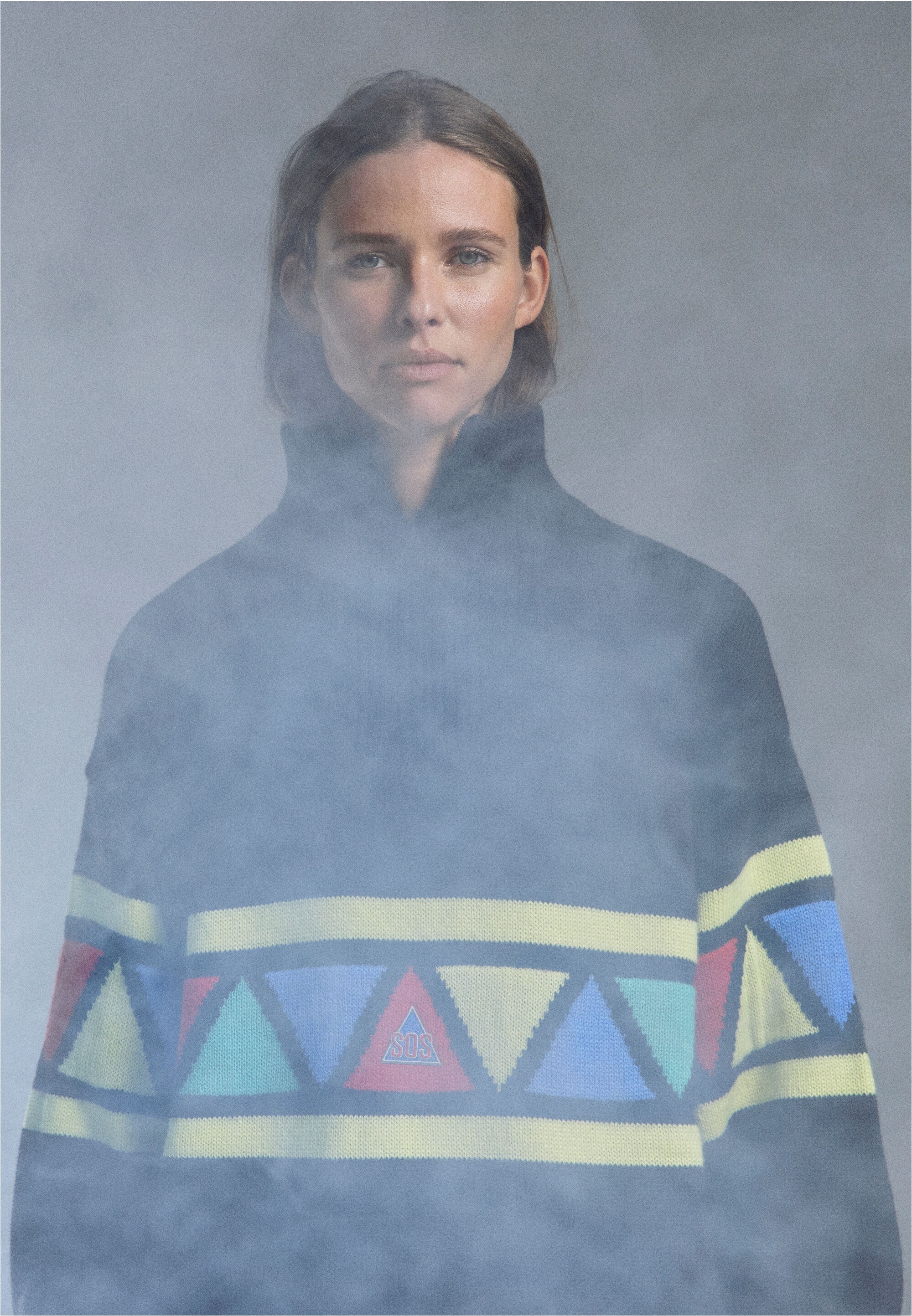 Thumbnail - SOS Strickpullover "The Windbreaker" im kultigen Strick-Look mit Merinowolle