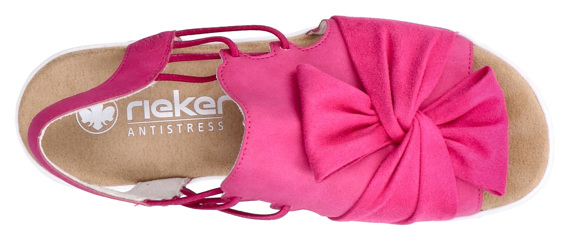 Rieker Keilsandalette, Sandale, Sommerschuh, Strandschuh mit Gummizüge für guten Sitz