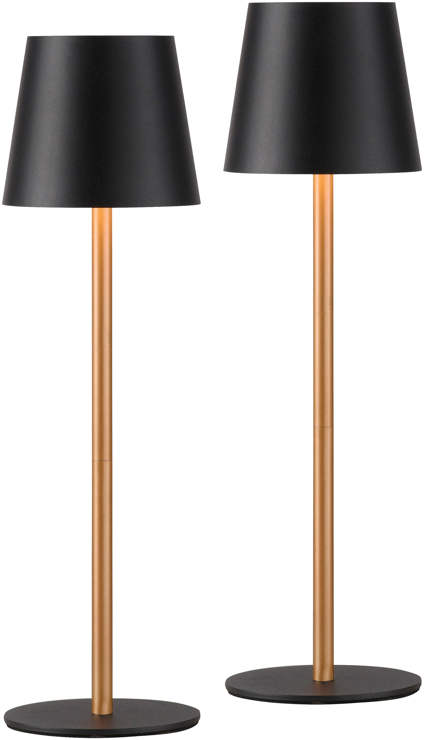 JUST LIGHT LED Tischleuchte »EURIA, 2er Set« LED-Board 2 Stk. Warmweiß LED Akku Tischlampe