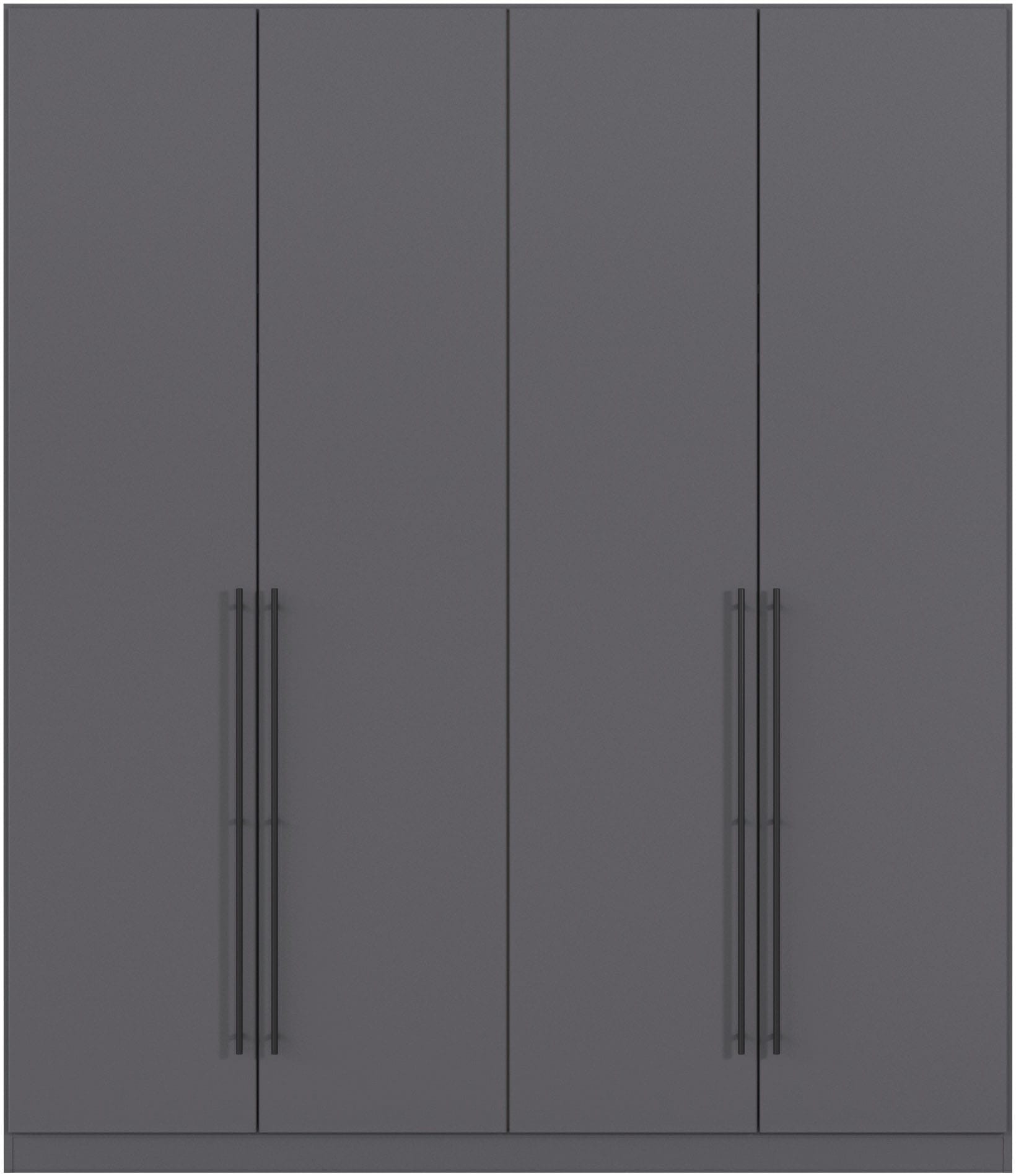 rauch Kleiderschrank, (in 3 verschiedenen Ausstattungen BASIC/CLASSIC/PREMIUM), mit hochwertigen Stangengriffen in Schwarz aus Metall MADE IN GERMANY
