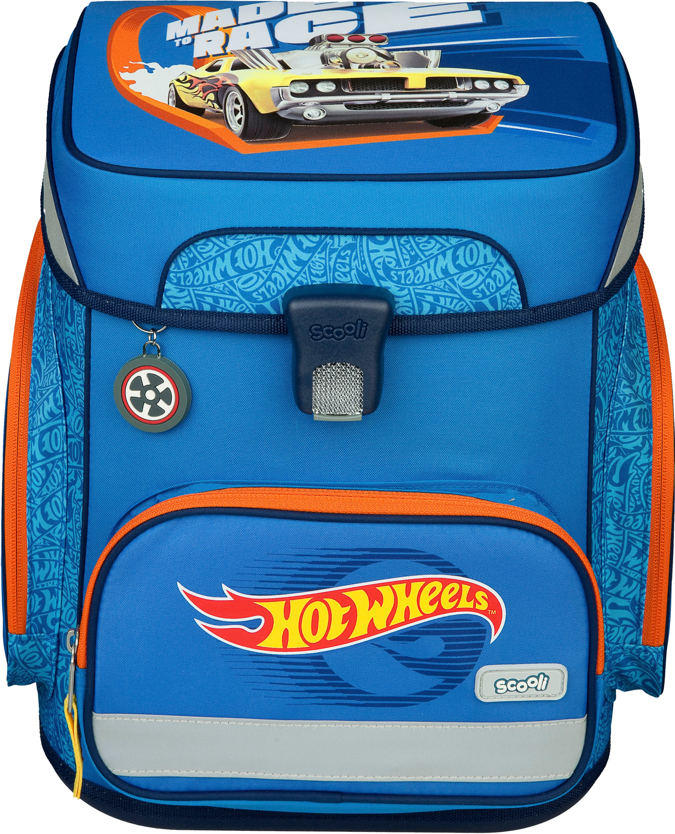 Scooli Schulranzen »EasyFit, Hot Wheels«, Reflektoren