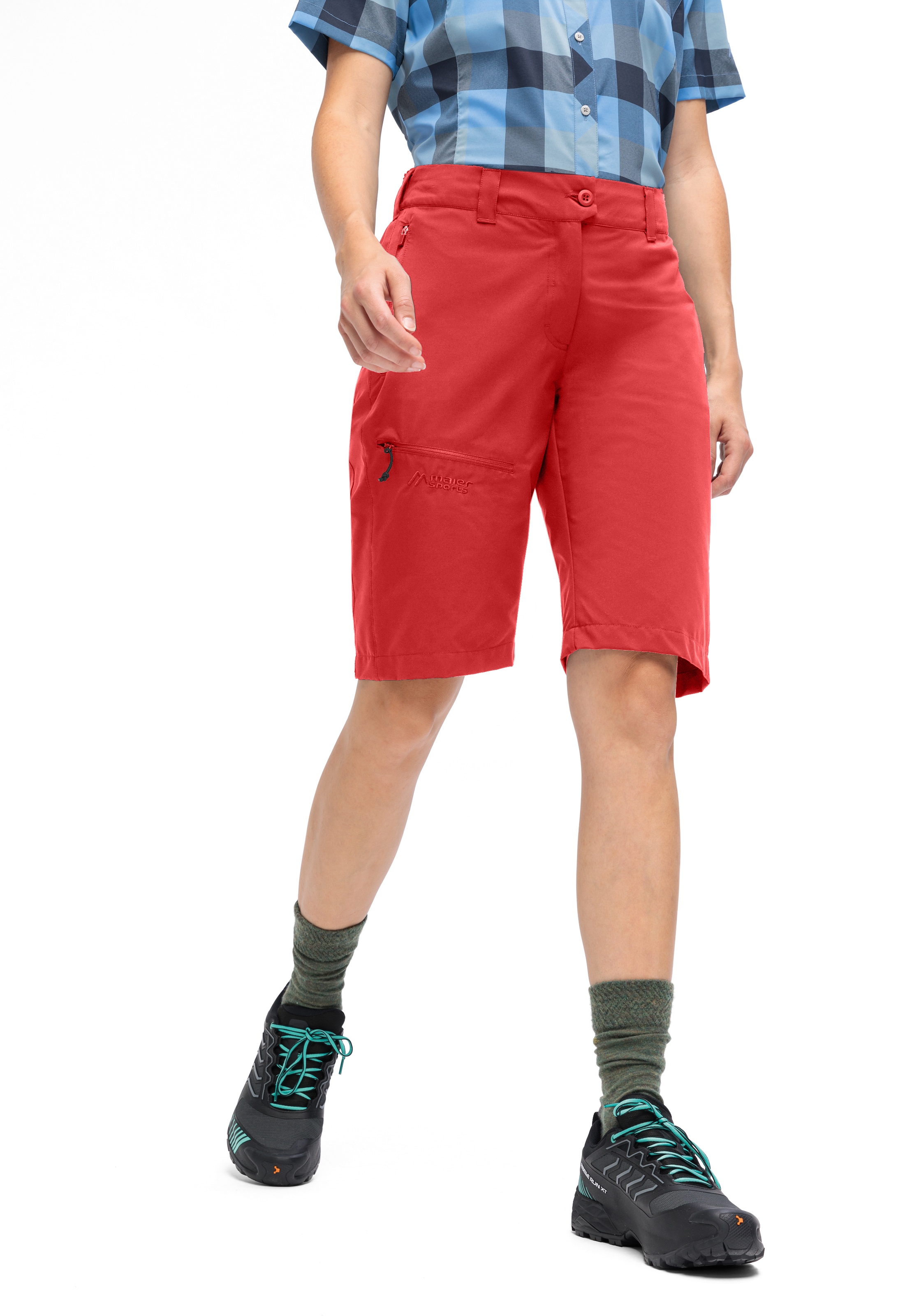 Maier Sports Outdoorhose »Lulaka Bermuda Loop«, Damen Shorts, kurze Wanderhose, Outdoor-Hose, 3 Taschen, Regular Fit