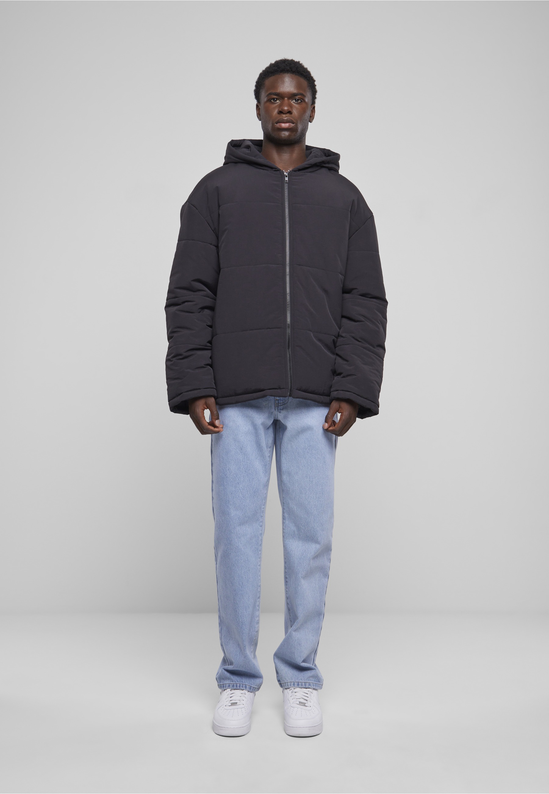 URBAN CLASSICS Allwetterjacke »Urban Classics Herren Hooded Block Puffer Jacket« 1 Stk. tlg. mit Kapuze