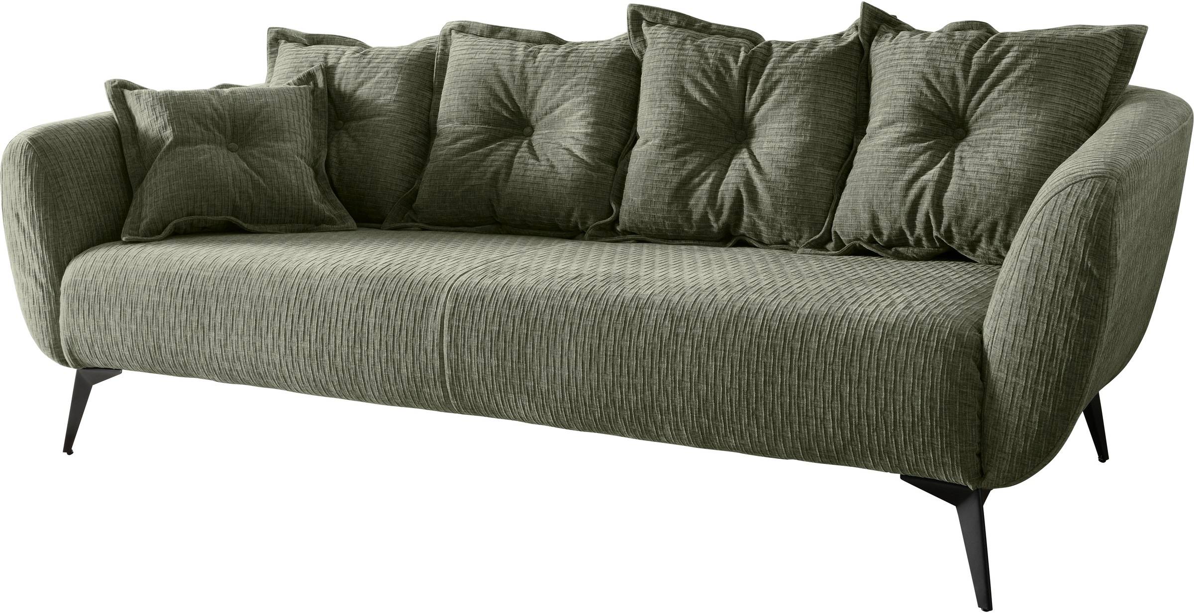 Thumbnail - Home affaire 3-Sitzer "Baggio Breite 236 cm, modernes Sofa, hoher Fuß, bequem" schwarze Metallfüße