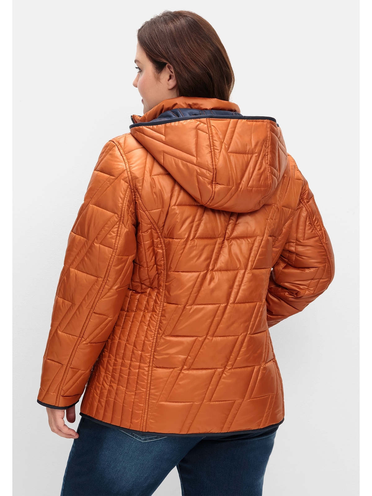 Sheego Steppjacke »Große Größen«, mit Kapuze, zum Wenden, mit Kapuze und Stehkragen
