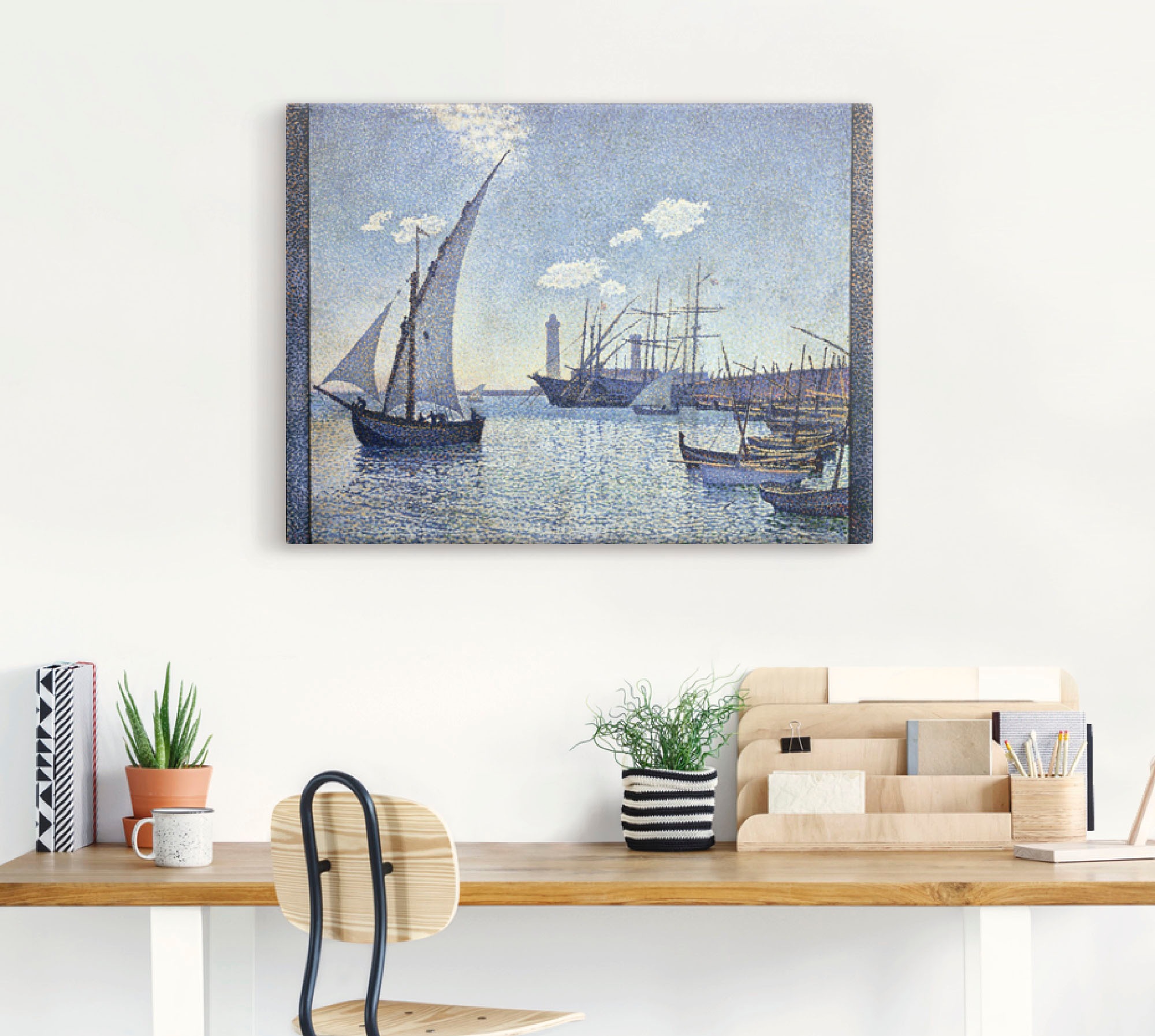 Artland Wandbild »Hafen von Cette, & Poster Leinwandbild, versch. Boote St.), | in oder BAUR Die Wandaufkleber bestellen als 1892«, Schiffe, Größen Fischerboote. (1